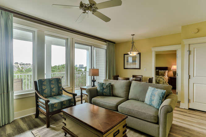 This beautifully decorated home comes fully furnished and ready for overnight guests. Balcony overlooks the Bay & Marina and only steps away from Village of Baytowne Wharf. Kitchen has granite countertop bar and overlooks the living and dining area for easy entertaining. Laundry closet has stackable washer/dryer for convenience. Large bedroom for relaxing after a day in the sun or shopping. Lasata guests have access to Grand Sandestin pool, hot tub and beach.