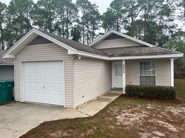 Nice home close to Eglin AFB reservation! Open floor plan for dining, living and kitchen areas with additional breakfast bar; cathedral ceiling in main living area; split bedroom plan; covered back patio. Plenty of natural light throughout! Sorry no pets allowed.  All Coastal Realty Services residents are enrolled in the Resident Benefits Package (RBP) which includes renters insurance, HVAC air filter delivery (for applicable properties) and our best-in-class resident rewards program, and much more! More details upon application.