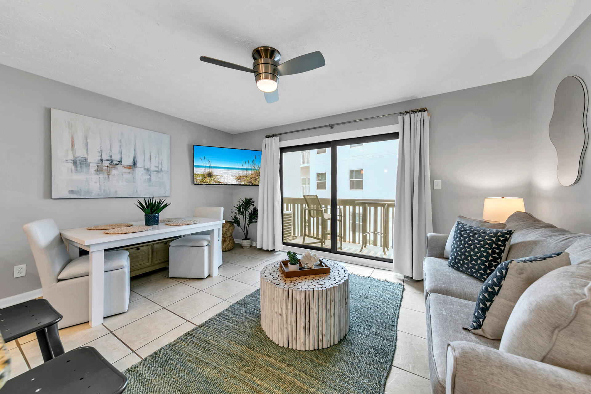 Few places can capture the magic of the Emerald Coast and the beaches of 30-A...this lovely one bedroom condo at Beachside Condo does. Sited in a prime 2nd floor location which allows you a short walk down to the beach and Gulf views, this condo exudes sophistication and embodies an eminently livable floor plan and effortless style. Unit 19 was just remodeled with all new kitchen countertops, new bathroom, new paint, stackable WASHER/DRYER( rare find) , all new furnishings!, AND high impact windows and doors! Conveys furnished with all you need to enjoy the beach life. Beachside Condo at Seagrove is a perennial favorite - enjoy the sparkling pool, bbq grill area and the lush, well maintained grounds. Spend your days shopping and eating in the quaint beach towns nearby or RIGHT across the street for ease. You can enjoy the beach, but come back to the condo as many times as you need for quick snack breaks, drinks, bathroom, and more! The balcony is situated perfectly - miss the morning sun beating on you, but watch the amazing sunsets every night. Do not miss your chance to own this condo which is a great investment.