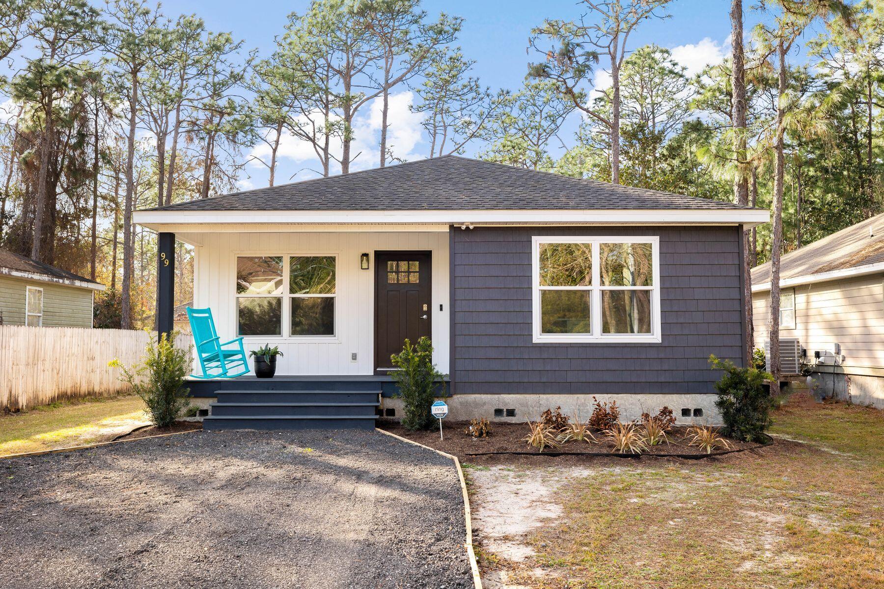 Discover the perfect blend of coastal charm and modern updates in this beautifully renovated home in Santa Rosa Beach! Just minutes from pristine beaches, shopping, and an array of dining spots, this single-story cottage sits on a spacious yard with NO HOA. Inside, brand-new LVP flooring creates a sleek, seamless flow throughout, while the modern kitchen shines with updated appliances, stylish countertops, and ample storage—perfect for everyday living and entertaining. A sizable utility room provides extra storage and an elevated washer/dryer for added convenience.  Additional updates include a new deck in the back, new water heater and HVAC, ensuring comfort and efficiency year-round. If you're looking for the best of coastal living in a prime location, this home is a must-see!