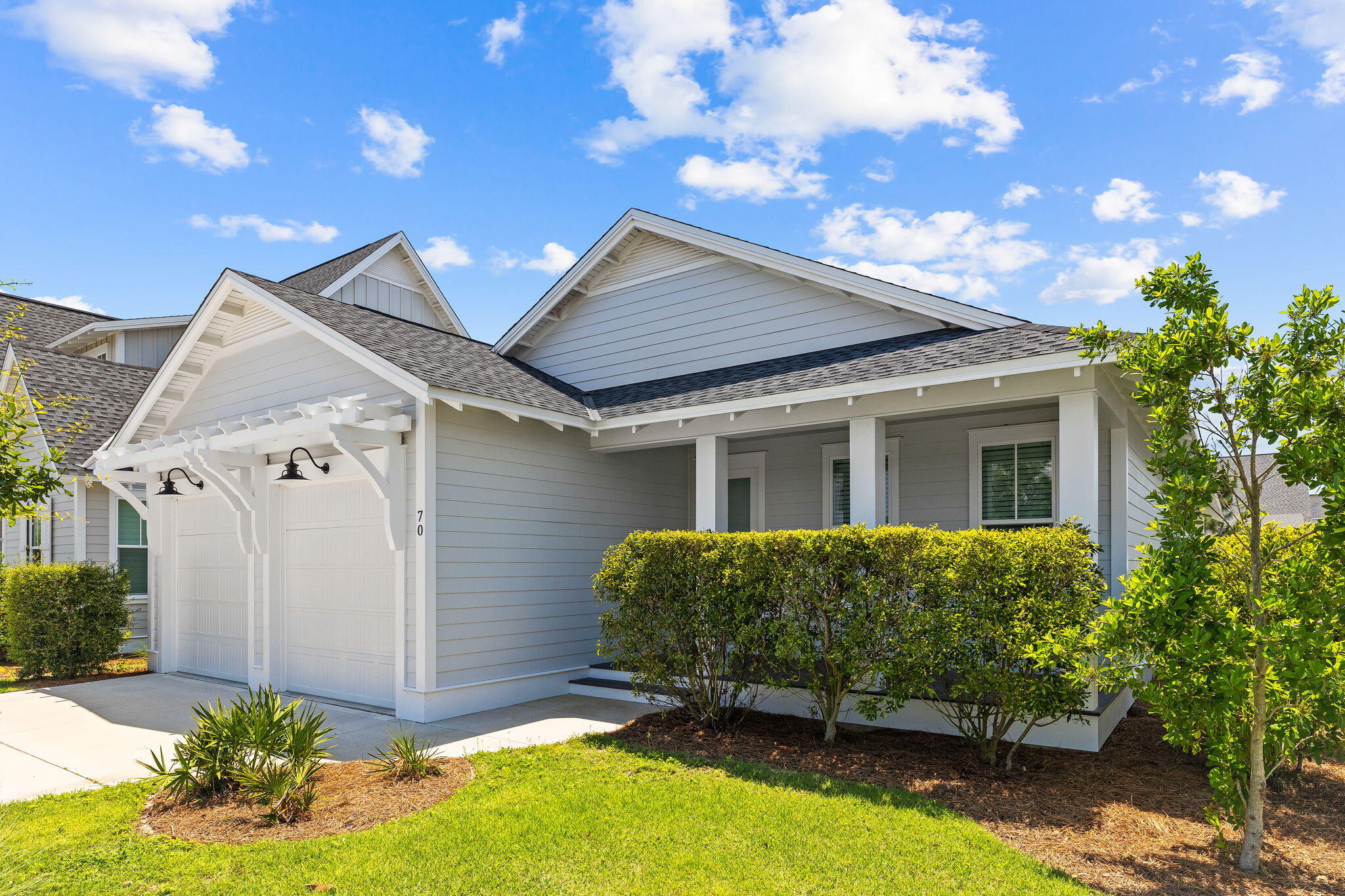 Ready to find your next coastal dream home? Look no further than this stunning, move-in ready coastal gem in the heart of Watersound Origins.This luxe single story home features three spacious bedrooms, three modern bathrooms, and a versatile flex space as an office/study or fourth bedroom. With soaring ceilings, shiplap accents throughout and easy open-concept flow, this home offers the ideal layout perfect for growing families, empty nesters or busy professionals.The kitchen is a chef's delight with stainless steel appliances, sleek quartz countertops and walk-in pantry. A  separate serving bar with glass cabinetry is perfect for entertaining. Screened in porch with fenced in back yard and a 30 foot buffer behind ensure privacy. Don't miss this ideal home that's priced to sell.