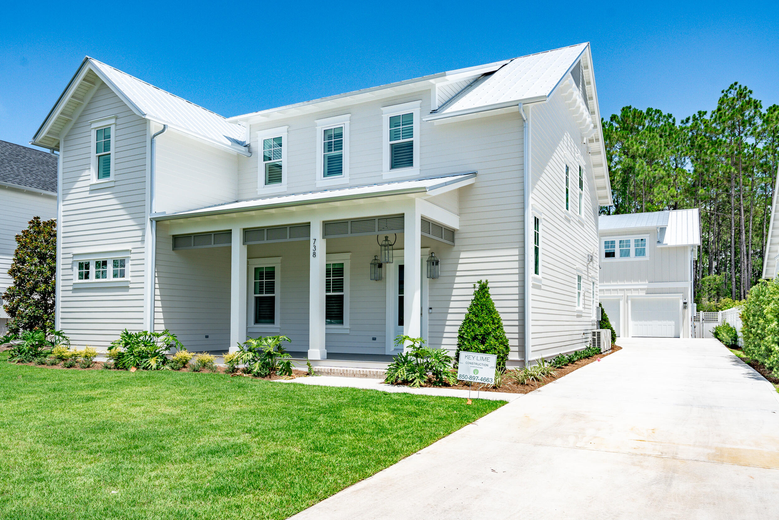 MOVE-IN READY and Gorgeous - Seller paying $20,000 in Buyer's closing costs! 
Introducing the Magnolia plan, a custom 5 bedroom, 5.5 bathroom plan (totals include carriage house) by Key Lime Construction located in the prestigious Greenway neighborhood of Watersound Origins. The 2-car detached garage has a carriage house suite above adding the fifth bedroom for extra space for family and friends to visit in luxury!  

This custom metal roof plan, presents 2 Owners' Suites! The 1st floor Owner's Suite is located directly off the large Foyer, leading to the spacious Great Room/Living Room that hosts a separate large Dining area directly off the Kitchen for easy access, a dry bar and a gas fireplace for delivering a cozy ambiance. The upstairs includes the 2nd Owner's Suite, along with 2 other Bedrooms and a Workout studio/Flex room.

Interior features include quartz countertops, wood flooring throughout, 10' ceilings throughout, crown molding in living room and bedrooms, upgraded Wolf/Subzero appliances with gas range & hood along with built-in Sharp microwave drawer. Outdoor features include all metal roofing with 5V crimp, gas lanterns, screened in back porch, an outdoor summer kitchen, cabana with wood burning fireplace and a private pool! This home also offers plenty of energy and safety features a full security system, electric heat pump, tankless water heater, and more.  

The Watersound Origins community is a wonderful neighborhood full of amenities including the Village Commons pool & fitness center, sports courts, miles of nature trails, dock access to Lake Powell, unlimited golf and much more. 

**Pricing for inventory homes include lot premiums and may include optional upgrades. Added options/upgrades and pricing are subject to change. Please check with your Watersound Origins community specialist for the latest upgrades and pricing for this home.
