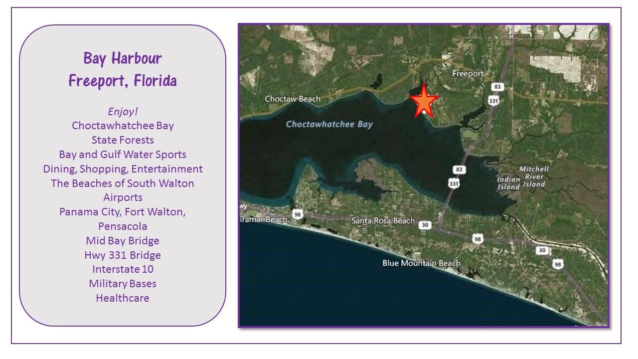 Low HOA Fees! Low Property Taxes! Partial Tap Fees paid. This beautiful Bay Harbour lot is located adjacent to a water front lot and offers a bay view.
Bay Harbour is Freeport, Florida's premier bay front neighborhood. Only 116 lots in the neighborhood with many acres of nature preserve provides the privacy you desire. Nearby services include shopping, entertainment and dining. A short drive takes you to the beaches of South Walton County, 30A and the emerald coast! Don't miss your chance to build your dream home is this gorgeous bay front community.