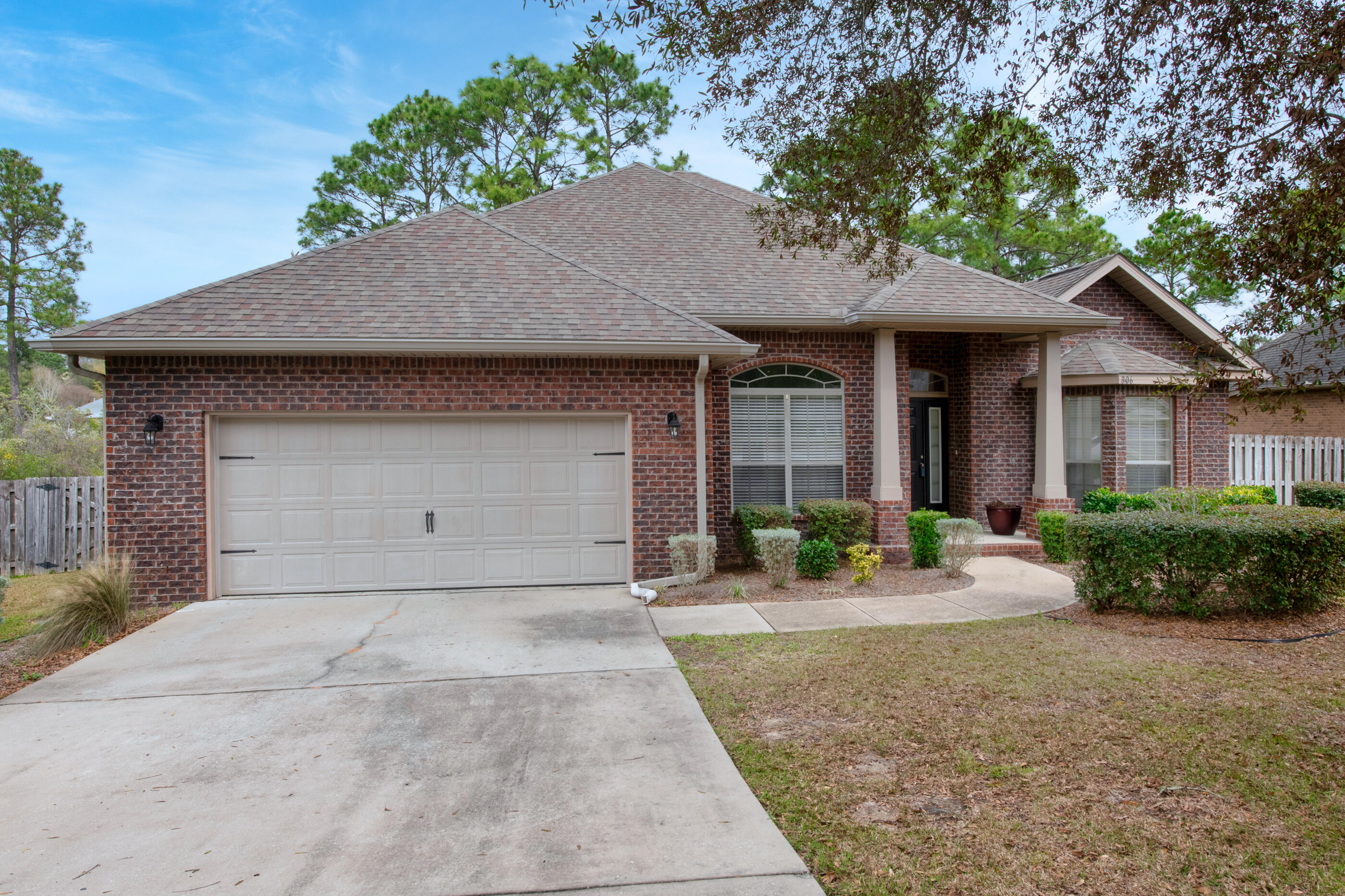 This exquisite 4-bedroom 3-bath home located in Crestview's Foxwood Estates is sure to impress! The home features beautiful hard wood floors throughout the spacious living areas and bedrooms. The kitchen provides plenty of cabinet space, granite counter tops and stainless steel appliances that open up to the dining area. The master suite features double vanities and a separate shower. The family room leads out to a large deck located within a private, fenced-in back yard.  This home is just a short commute to 7SFG, Duke Field and white sand beaches.