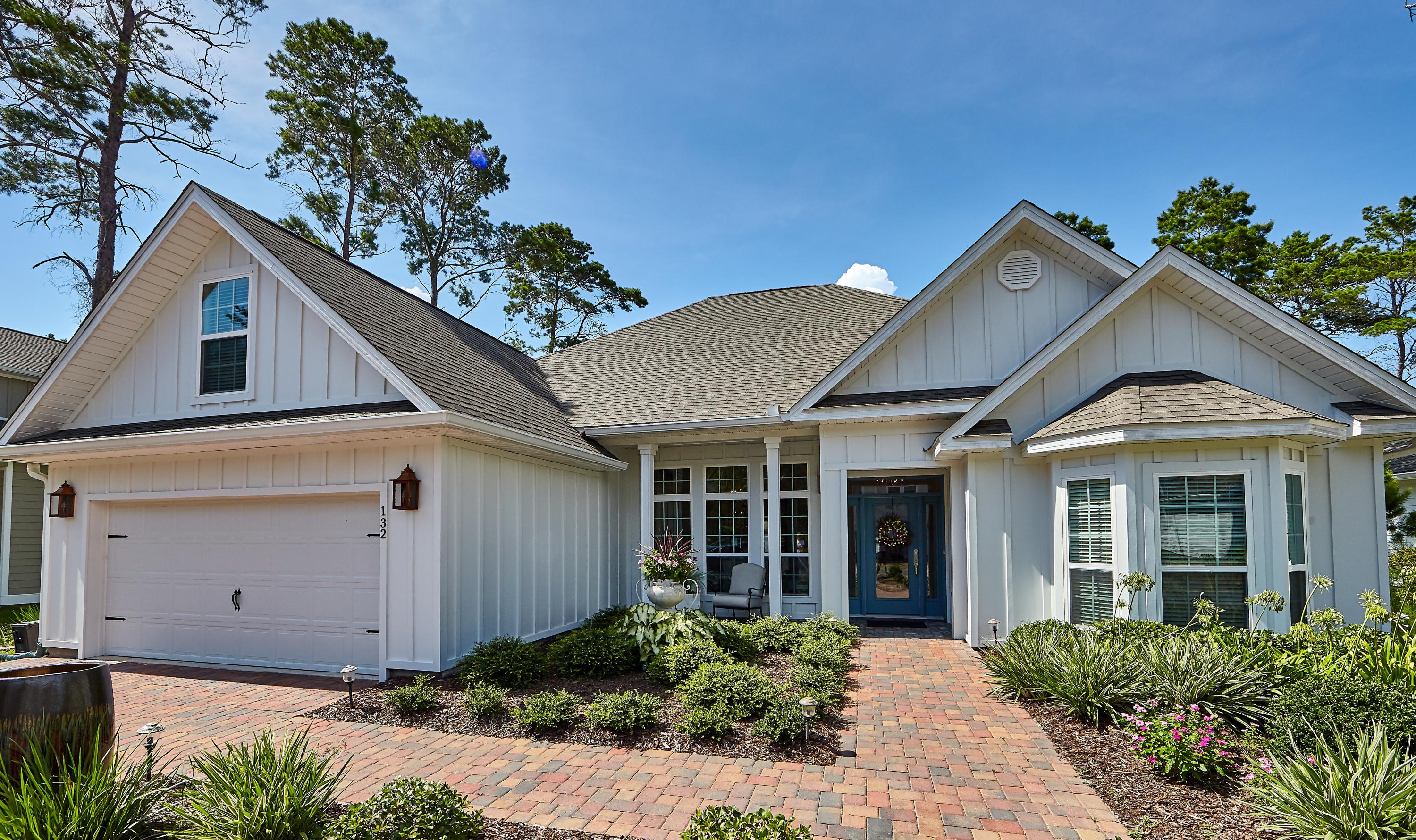 One of a kind dream home with many custom features in pristine condition minutes from the beach and bay! Impressive 4 bedroom 2 bath home plus separate office and formal dining room. An ideal location on a quiet cul-de-sac with only 17 homes in this quaint community, you'll appreciate the peaceful surroundings. Notice the exquisite high grade designer light fixtures and door hardware throughout. The downstairs split floor plan is open and inviting, providing privacy. Upstairs has a large bedroom, controlled by dedicated A/C. Close to shopping, schools, hospital, bay and beautiful Gulf of Mexico Highway 30a white sand beaches. 10 minutes to Sandestin and Seaside. Master down.  Laundry down.  Unwind in the master bath's large custom glass shower enclosure, which includes a luxurious overhead rain shower or soak in the roomy garden tub.  Desirable custom closet design. Remaining bedroom closets also upgraded. Nice walk-in laundry room near bedrooms. Upstairs, you'll find a large 4th bedroom over the two car garage, with closet, great for overflow beach guests, game room or teenager hangout.  Two HVAC systems mean the upstairs has its own dedicated A/C and heating. Entertain in the large screened-in back porch, includes a modern outdoor sectional sofa and a nice console table, which convey with sale. Outdoor paver patio provides even more outdoor living space. The kitchen is open to ample living area and has a large center island and a pantry. Breakfast nook looks out over the back yard. Cook on your deluxe stainless steel GE CafÃ© gas cooktop.  Stainless steel LG side-by-side refrigerator with bottom freezer conveys with sale. This kitchen has sleek white cabinetry.  Granite countertops and upscale designer door hardware throughout.  Enjoy the upgraded low maintenance light-colored porcelain wood-look tile flooring throughout the entire first floor.  Crown molding and high tray ceilings are nice touches.  All window treatments, including beautiful custom white roman shades in living area, remain.  Beautiful welcoming entry way.  Designer landscaping.  Sprinkler system front and back, including outdoor lighting.  Easy maintenance with beachy white hardiboard exterior.   Beautiful 8' white vinyl privacy fence surrounds back yard.  Security system. Gutters. Double insulated doors and windows.  Sold unfurnished; however, limited furnishings are for sale.  Located outside of high traffic patterns, just a short driving distance to the beautiful white sandy beaches of the Gulf of Mexico and Highway 30a, shopping, hospital, golf courses, grocery stores, entertainment venues and schools. Schedule a showing today.