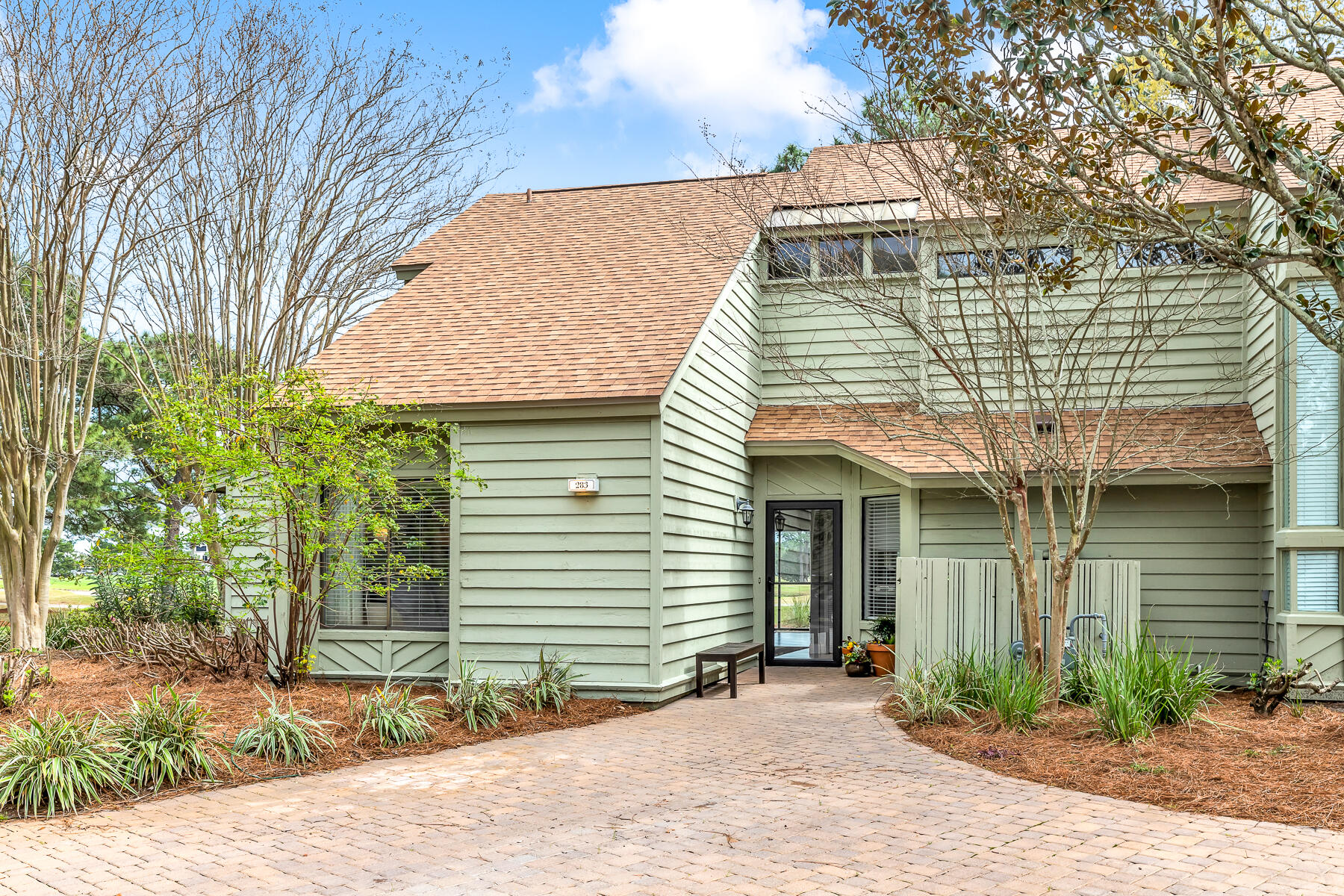 Indulge in the epitome of turnkey living with this now FULLY FURNISHED gem! This spacious townhome features an adaptable extra space that could serve as a loft, bunk room, second living area, or effortlessly transformed into a third bedroom with a touch of creativity.  This exceptional end-unit townhome comes with a golf cart and boasts panoramic views over the 6th fairway of the Links Golf Course, as well as picturesque lake and bay vistas. Meticulously updated to meet the highest standards, this home includes a new water heater (2023), roof (2022), HVAC system (2019), kitchen remodel (2020), LVP flooring in the bedrooms and stairs (2021) and a Blu-QR UV Light system to promote cleaner air quality. Experience the best of year-round living with an approximately 180 sqft screened porch, an additional storage/laundry room featuring a new washer and dryer (2023), an inviting open paver patio on the golf course complemented by various seating arrangements, professionally designed landscaping, and dedicated parking that adds convenience to your lifestyle. The contemporary kitchen boasts a gas cooktop, custom cabinetry, quartz countertops, subway tile backsplash, stainless steel appliances, and a raised ceiling that enhances the open ambiance. The first-floor bedroom comes complete with an ensuite bath, while the second floor hosts the versatile loft space (potential third bedroom) and the primary bedroom, boasting beautiful views and a walk-in closet. 

As a Fairways homeowner, enjoy access to two heated SOA pools: one located across from Linkside Village on Audubon Drive and the other at the newly built Phil Hummel Aquatic Center, situated conveniently at the Baytowne Ave Traffic Circle.

This home is not just a living space but a lifestyle offering, ready to enchant any discerning buyer with its thoughtful updates and prime location. Seize the opportunity to make this haven your own!

As an introduction to the Sandestin lifestyle, we invite our new owners to explore amenities that make Sandestin special. The listing brokerage and seller(s) are presenting the buyer(s) of this property with (2) 90-minute rounds of Tennis court time, a golf foursome at one of our three championship courses, and a round of golf for up to four (4) players at the unrivaled Burnt Pine Golf Club.

Sandestin Golf and Beach Resort features more than seven miles of beaches and pristine bay front, four championship golf courses, 15 world-class tennis courts, a 226-slip marina, a fitness center, spa and celebrity chef dining. Shop, dine and play at the charming pedestrian village, The Village of Baytowne Wharf and more. Inside the gates of the resort, residents enjoy a balanced lifestyle of high-class living, spanning the 2,400 acres from the beach to the bay. Everything within the gates of the resort is accessible by golf cart or bicycle. The entire resort is interconnected by miles of pedestrian, bike and golf cart paths that weave through groves of live oaks, meandering past natural lagoons, fountains, man-made lakes, and meticulously landscaped fairways.