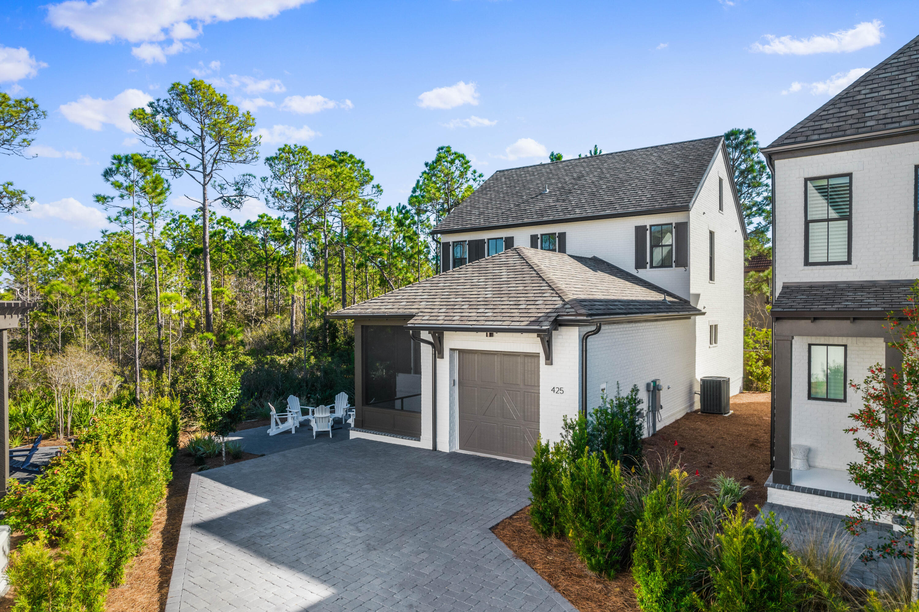 RidgeWalk in Santa Rosa Beach is a most desirable location on the west end of 30A and this gated community is the perfect location for a full-time residence or second home. Treat yourself to the best of the 30A lifestyle at the white sandy beaches and the quaint community of Gulf Place which is just a short bike ride away. 

This 2021-built, French-inspired home comes fully furnished and features 4 bedrooms with 4 ensuite bathrooms and a powder room. The main level offers 10' ceilings, well-appointed kitchen, dining and living and a true master suite. You are welcomed to the home with an oversized driveway, which is perfect for guest parking. Situated adjacent to a conservation area, revel in your private courtyard and screened porch which creates the perfect, peaceful Florida retreat. Featuring all of the modern luxuries, this home offers hardwood floors throughout, quartz countertops and is prewired for smart home features to be customized by the owner. The main level master suite features a shiplap wall, separate vanity dressing area in the bathroom and an oversized custom closet. The spacious kitchen has floor-to-ceiling custom cabinetry, a large island with ample seating, gas cooktop and Frigidaire Professional appliances. On the upper level, you'll find two guest en suites and a second master suite. 

The RidgeWalk community is gated, short-term rental restricted and offers a community pool and pavilion with a cozy fireplace, gas grills and a covered area to gather with friends and family. Residents can take a short stroll down the paved pedestrian walk on Hwy 393 to visit the beaches from Ed Walline County Park. This home is move-in ready and a must see.