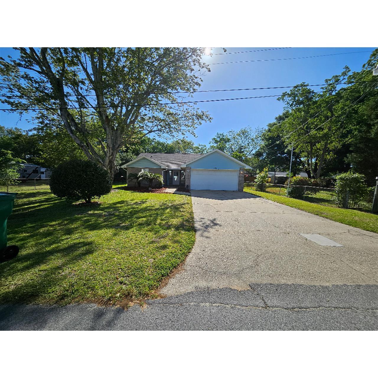 Beautiful, well maintained brick home on a very quiet dead end street in Fort Walton Beach. Located near Eglin and Hurlburt Field Air Force Bases. This 3 bed, 2 bath home is 1900 sf including a heated/cooled Florida room. Bright, open floor plan with cathedral ceilings and big closets. Remote and voice controlled lights and ceiling fans. Fresh, clean and move in ready! Outside there is a fully fenced backyard, mature shrubs and trees with sprinkler system, and storage shed with drywall and insulation. Nice sized above ground pool and patio area with pergola for entertaining. 50 AMP RV hook-up.