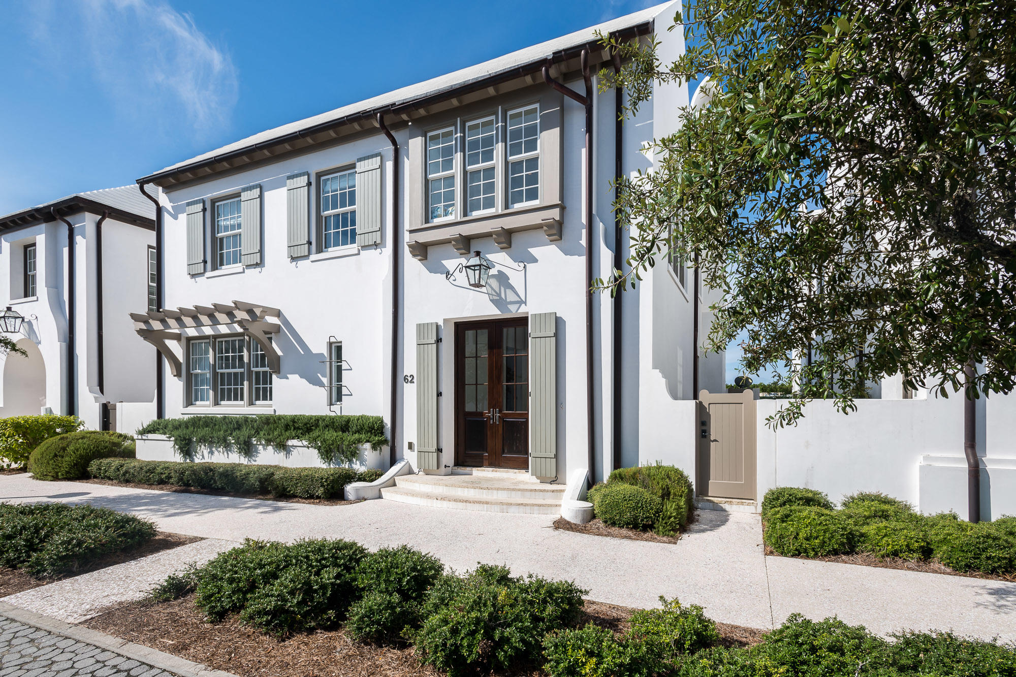 This luxurious and spacious Alys Beach residence with pool and 2-car garage is located just steps away from the famed Caliza Pool and Zuma Fitness Center. The 5 bedroom, 4.5 bathroom Sommerset Villa is elegantly finished with premium features. The first floor is composed of an airy and inviting living space, cohesively blending the living room, dining room and kitchen. With two master bedrooms, one on the second floor and one on the first, this family-friendly floor plan allows ample privacy to family and guests. Three guest bedrooms reside on the second floor including a perfectly playful bunk room near the second floor hall. At the rear of the home is a 2-car garage with ample storage for beach bikes and gear. Enjoy a tranquil and private courtyard setting dipping in the pool or dine al al fresco from the summer kitchen.  The home creates an ideal indoor/outdoor living style that is the lifestyle theme and philosophy of Alys Beach. The private, gulf-front Beach Club is slated for completion in the coming months.