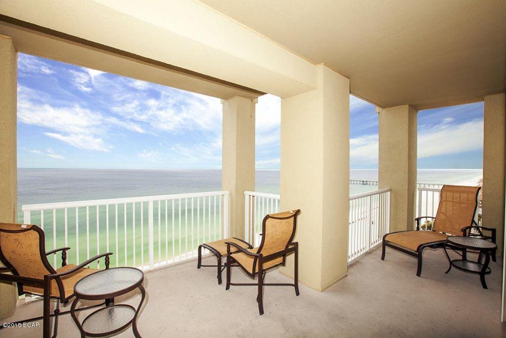 Luxe Gulf front living at the perennial favorite resort ~ Grand Panama. What a great price for 3 spacious bedrooms, 2 bathrooms and a bunk nook - you can easily sleep 10 in this perfect rental condo! The unit is being sold fully furnished. Many upgrades and decorator-perfect finishes throughout. The kitchen has been upgraded with stainless steel appliances, granite countertops & breakfast bar, custom tile backsplash, and 20'' tile floors. The Gulf front Master Suite opens to the large balcony, has a king bed, flat screen TV, balcony access, and en-suite bathroom. The master bathroom is exquisite with a large soaking tub, separate walk-in shower, granite countertops, double vanity, and
tile floors. Grand Panama resort is situated on 35 acres including 14 acres of common areas with many resort style amenities and luxuries such as including: 6 pools, 6 spas, 3 fitness centers, 4 full service Tiki bars, an owner's lounge, playground, water slides, beach service, retail and coffee shops, meeting space, on-site rental desk, 24 hour security and much more. The Village of Grand Panama is also directly across Front Beach Road and features incredible restaurants like Bonefish Grill and Another Broken Egg, a coffee shop, and boutiques. Do not miss out on this opportunity to own an upgraded 2BR Gulf front condo with the incredible amenities of Grand Panama Beach Resort!