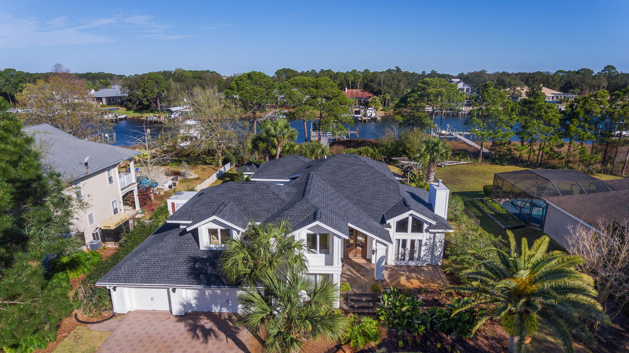 A rare find in Destin. Beautifully remodeled 3800 sq ft waterfront home with a massive DEEP WATER DOCK, near the entrance to Indian Bayou.  The 60' boat slip and a 20k boat lift are ready for nearly any size boat.  Indian Bayou has a well marked deep-water channel leading to Choctawhatchee Bay, and is only a short ride to Crab Island, Destin Pass and the Gulf of Mexico. 

The home has been fully remodeled inside and out. The incredible Chef's kitchen and updated master bath are the highlights inside the home, as well as a huge bonus room. Other updates include A New Roof, HVAC, Flooring, and new paint inside and out. The pool has been resurfaced and a new pool deck installed. There is also a detached pool bath on the back patio.