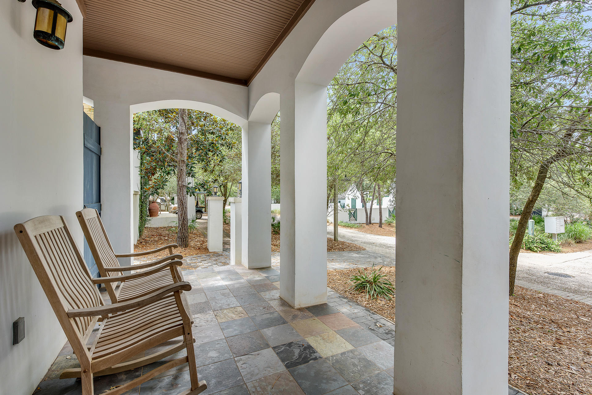 South of 30A and directly adjacent to Rosemary Beach, you'll find the 12 home gated community of Pinecrest. In Pinecrest you'll have access to the stunning community pool, and the convenience of being just a short walk to the beach and all the restaurants and shopping that the luxurious east end of 30A has to offer. Every bedroom has an ensuite bathroom, and bathroom renovations were just completed. On the first level of the home you will find two bedrooms, two baths and a separate living space with wet bar next to the downstairs master. Upstairs is an open living and kitchen area with high ceilings and multiple porches.... Perfect for entertaining or relaxing. The other two spacious bedrooms are upstairs and separated from the living area. This is a perfect second home or vacation rental.