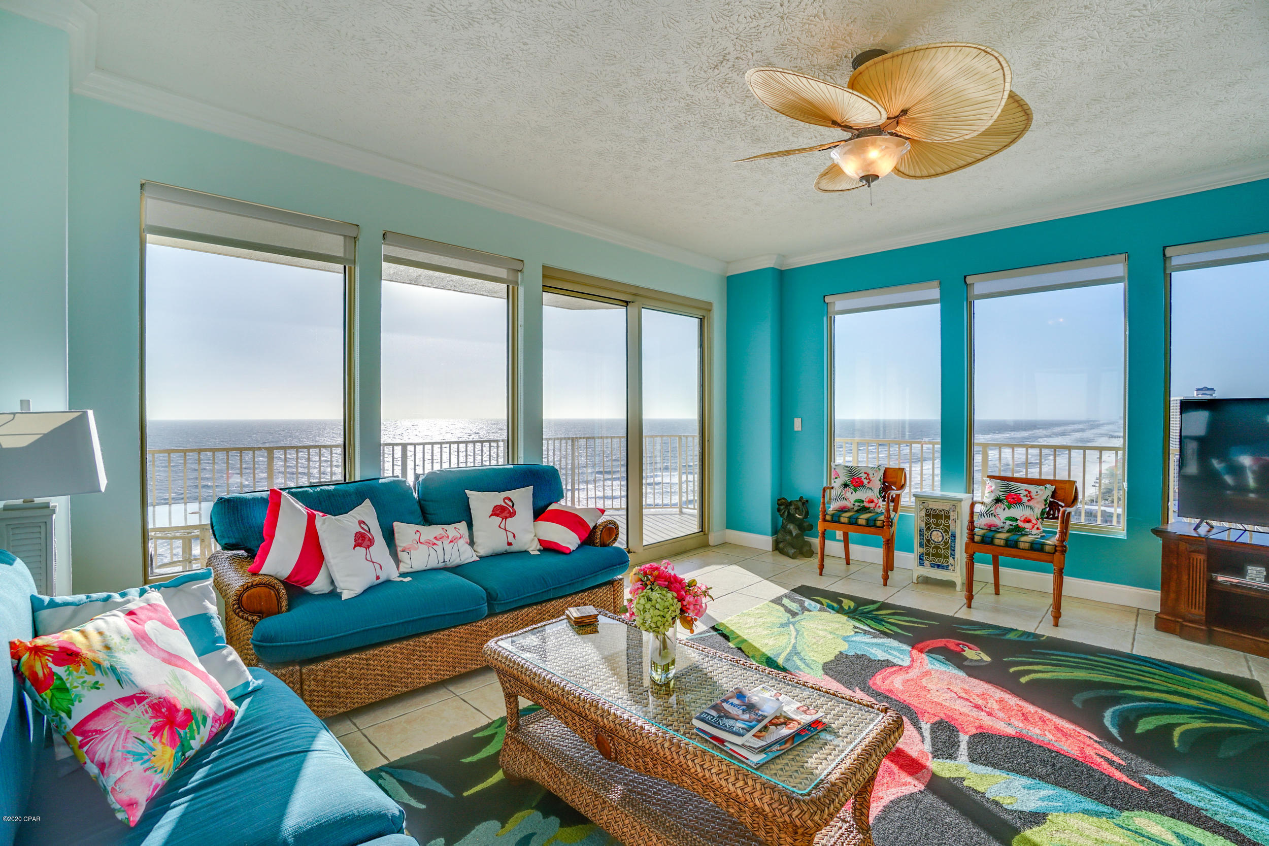 CURRENTLY UNDER CONTRACT, SELLER ACCEPTING BACKUP OFFERS  The stunning views from this magnificent condo are some of the best in Panama City Beach and make Gulf crest 1707 the beach getaway that you
have been dreaming of! Super-efficient floorplan, this oversized 3 bedroom, 2 bath gulf front condo lives like a house but comes with all the benefits of owning a
condo! It also has a PRIME western corner location in the deluxe 23-story Gulf front complex, offering massive Gulf views from the kitchen, dining, living area,
and bedrooms! Nearly 120 linear feet of wrap around balcony accessed from living area and all bedrooms! This ultra clean, meticulously maintained, turnkey
offering offers all of the extras is tiled throughout , and will convey fully furnished and rental ready. Ceramic tile throughout makes for super low maintenance.