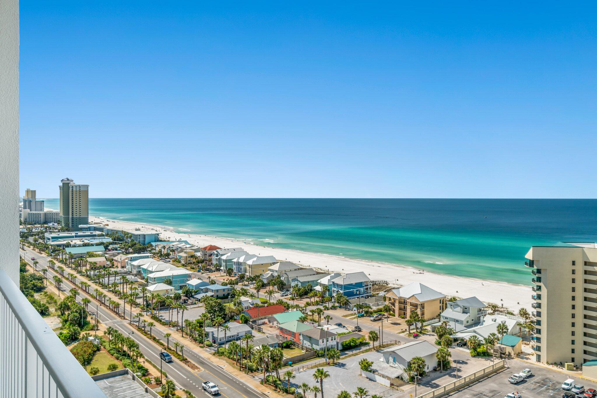 BEAUTIFUL 1 bedroom, 2 bathroom & BUNK ROOM - PANORAMIC GULF FACING condo comes fully furnished & ready for your guest to enjoy. 2021 Rental Income grossed over $30k!!  New Dehumidifier, Rheem Hot Water Heater, ALL Whirlpool Appliances: Dishwasher, Electric Range w/oven, Microwave, Refrigerator w/ice maker; Beautiful white quartz kitchen counter tops ~ all installed Aug 2020.  HVAC 2017. Laketown Wharf Resort is just Steps Away from the World's Most Beautiful White-Sand Beaches, Shopping, Dining & Live Entertainment; offers 5 unique pools, 2 oversized hot tubs, outdoor gazebo, pickle ball court, mini-golf, Splash Bar & Grill, Gulf View fitness center, 2 covered parking garages, easy beach access, Kids Funscape playground & much more!!  Perfect for you beach getaway or rental investment! Includes: 60" LG Tv & 42" Vizio Tv; 2 ea Levanto Brushed ceiling fans; Hoover Rewind vaccum; 4 ea folding adirondak chairs; KABA lock; ALL Furnishings convey with "exception" of bedding/linens displayed in pics (personal).