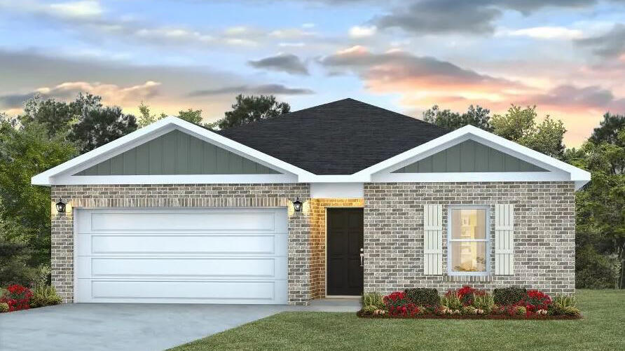 ALMOST COMPLETE & MOVE IN READY. NEW CONSTRUCTION IN PATRIOT RIDGE! Offers community pool, cabana, underground utilities & sidewalks. The sharp Freeport is a stylish 4 bed, 2 bath home with a nice, covered patio & highly desirable open floorplan. GREAT for easy living & entertaining. The beautiful & well-designed kitchen features stunning Quartz countertops, lg. island bar, pantry, all stainless appliances, smooth top range, built in microwave. Spacious Bedroom 1 & the adjoining bath has a lg. shower & walk-in closet. The latest in gorgeous wood-look flooring throughout & PLUSH carpet in the bedrooms. The Smart Home 'Connect' package provides several Smart Hm. devices for your convenience. VERY convenient South Crestview location.  Easy access to Ft. Walton/Destin area beaches & golfing.