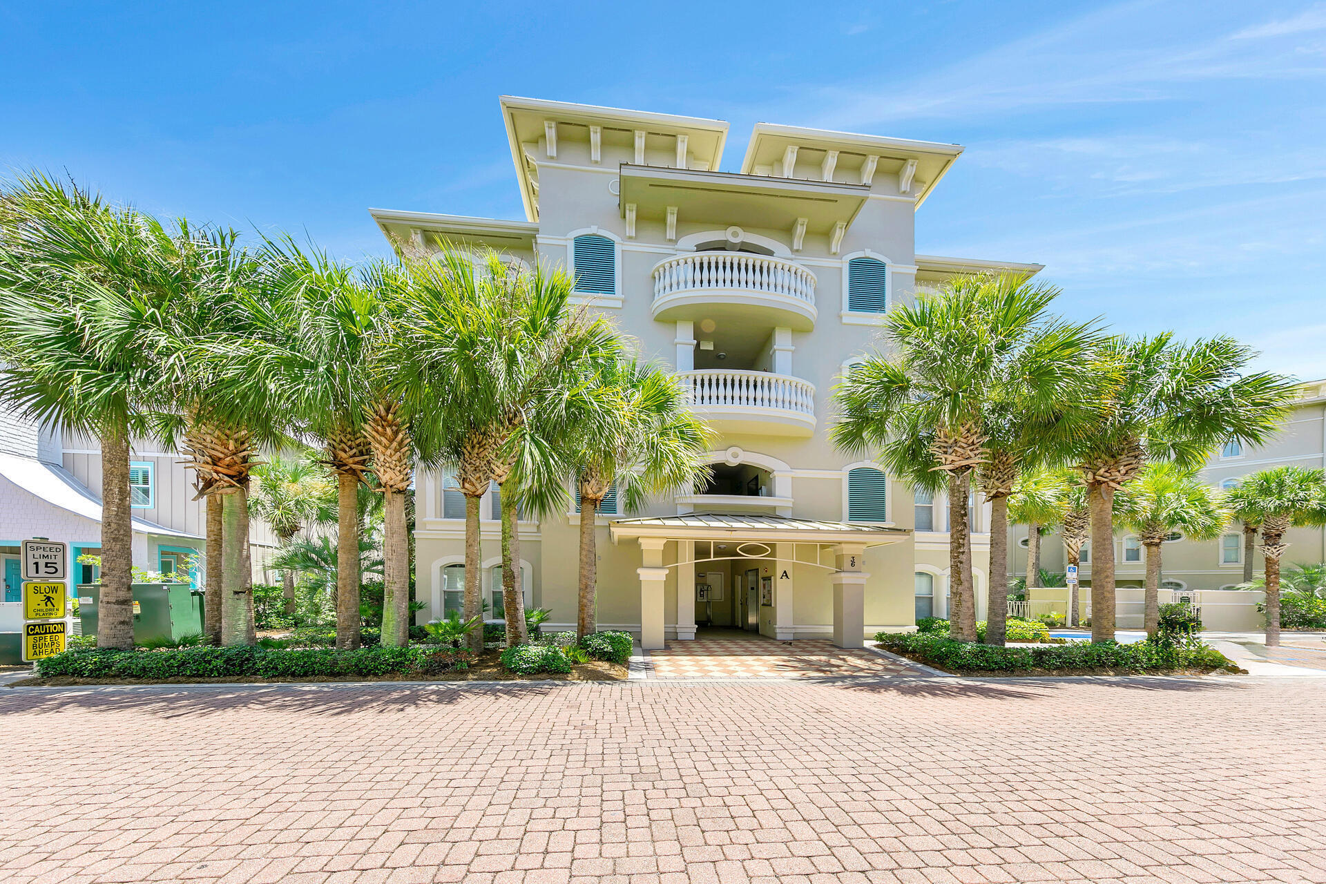 Step inside this TOP floor, open concept, 1944 sq ft, 4 bedroom condominium in the coastal community of Villas at Seacrest Beach! You will find an exquisite, gourmet kitchen complimented with an island, and all stainless steel appliances. This condo is your ultimate beach paradise, furnished throughout with the most clean contemporary style and charm. Among fine details, you will notice an electric fireplace in the living room which sets the perfect ambiance for evenings spent gathered together. All bedrooms are roomy, allowing plenty of sleeping room for guests, and there is a dedicated laundry space with a brand new hot water installed. The wide-open master king bedroom offers two vanities, a shower/bath combo, private toilet closet, and much more! Relax on the extra large, over 100 sq ft patio which has endless views of the 1200 sq ft lagoon style pool being that you are on the 4th floor! Do not miss your chance today to own this never before rented condo that has been meticulously maintained.