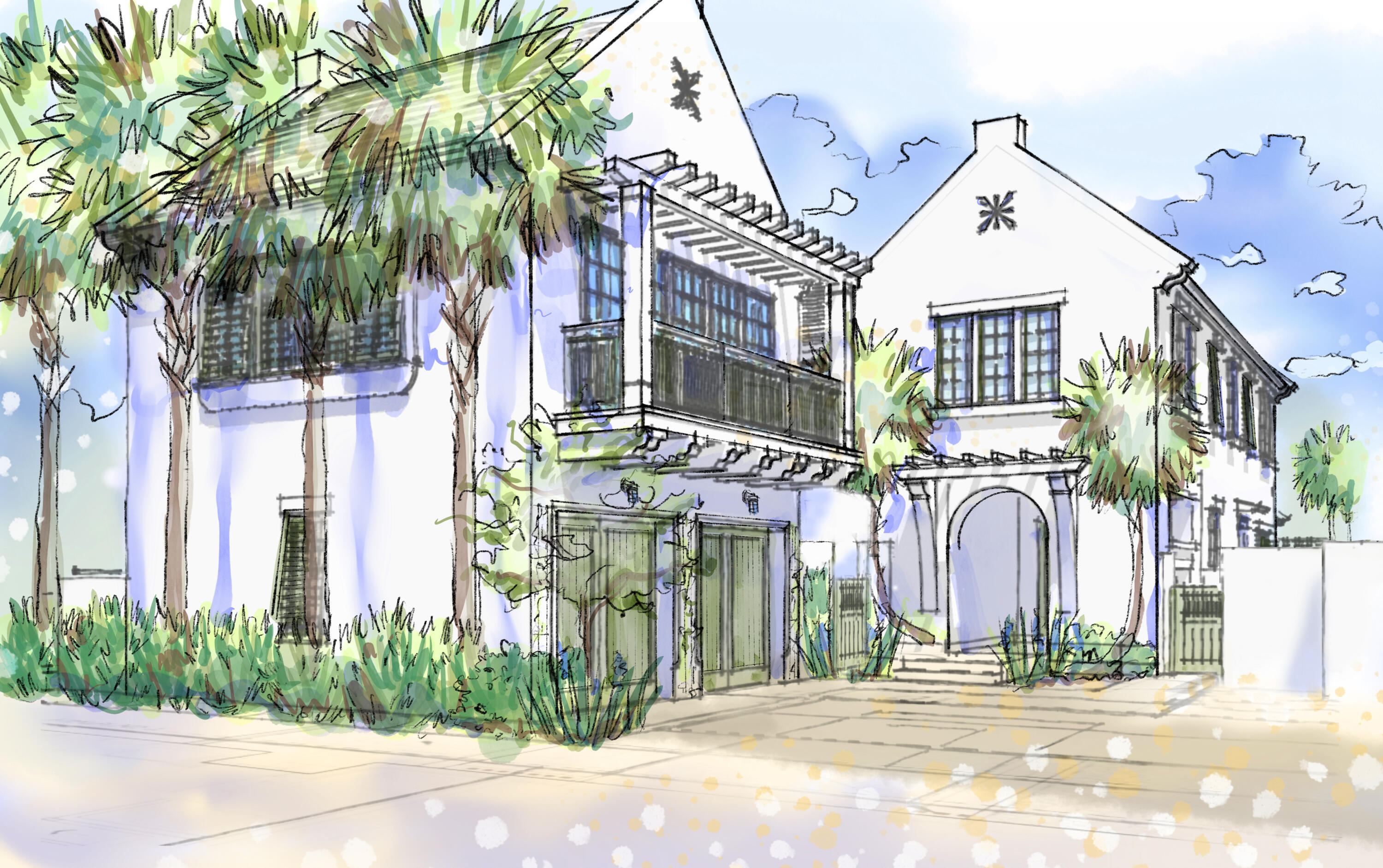 This Somerset Home in the GG Block, features streetscapes characterized by white garden walls that open onto a rugged natural landscape. A neighborhood that is bit more ''Country'' than ''Town.'' Much emphasis was placed on outdoor living with an open arrangement of interior spaces extending outdoors with garden rooms and courtyards shaded by trellises and arbors. Outdoor gathering places with firepit alcoves, water features, thoughtfully placed pools, covered summer kitchens and bars, and screened garden rooms are designed to maximize each property's use and enjoyment. This Homesite fronts the 20-acre Nature Preserve, in close proximity to the The Silva amenity to be delivered in the GG Block. The Silva will be comprised of a central event lawn, an enclosed pavilion opening onto the event lawn, pool, and covered terrace with bar and café.