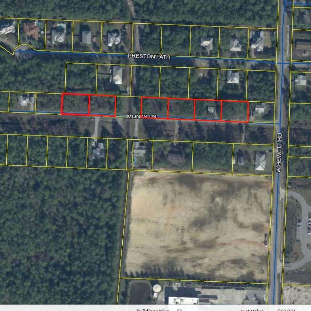 Attention!!!! Builders/Developer/Investors/Homeowners, this is the perfect location for a Single Family Home or Investment Rental home.  Right behind Wal-Mart and the two Assisted Living Facilities with quick access to Hwy 30A and the beautiful white sand beaches of the Emerald Coast.  The Lots have been mostly cleared. These Lots are located in Flood Zone X.  The price listed is for three Lots 4, 6 & 7) however the Seller would consider selling them individually.