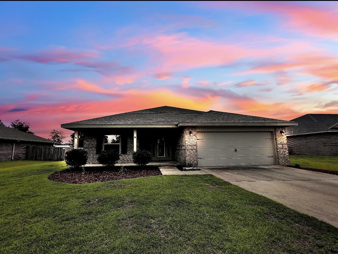 Honey we're home! This beautiful 3/2 brick home with custom wood cabinets, designer tile flooring in kitchen and wet areas, rounded-corners, vinyl Low E tilt sash windows and a backyard large enough for a pool and garden(partially fenced yard). All the stainless steel appliances to include: dishwasher, electric smooth-top cook top stove, microwave. No restrictions against home owners storing their boat, motor home or camper on their property. Plantation Woods is convenient to I-10, Avalon Blvd., and downtown Milton, Florida. Buyer to verify schools, lot size, HOA dues & restrictions, taxes, and etc.