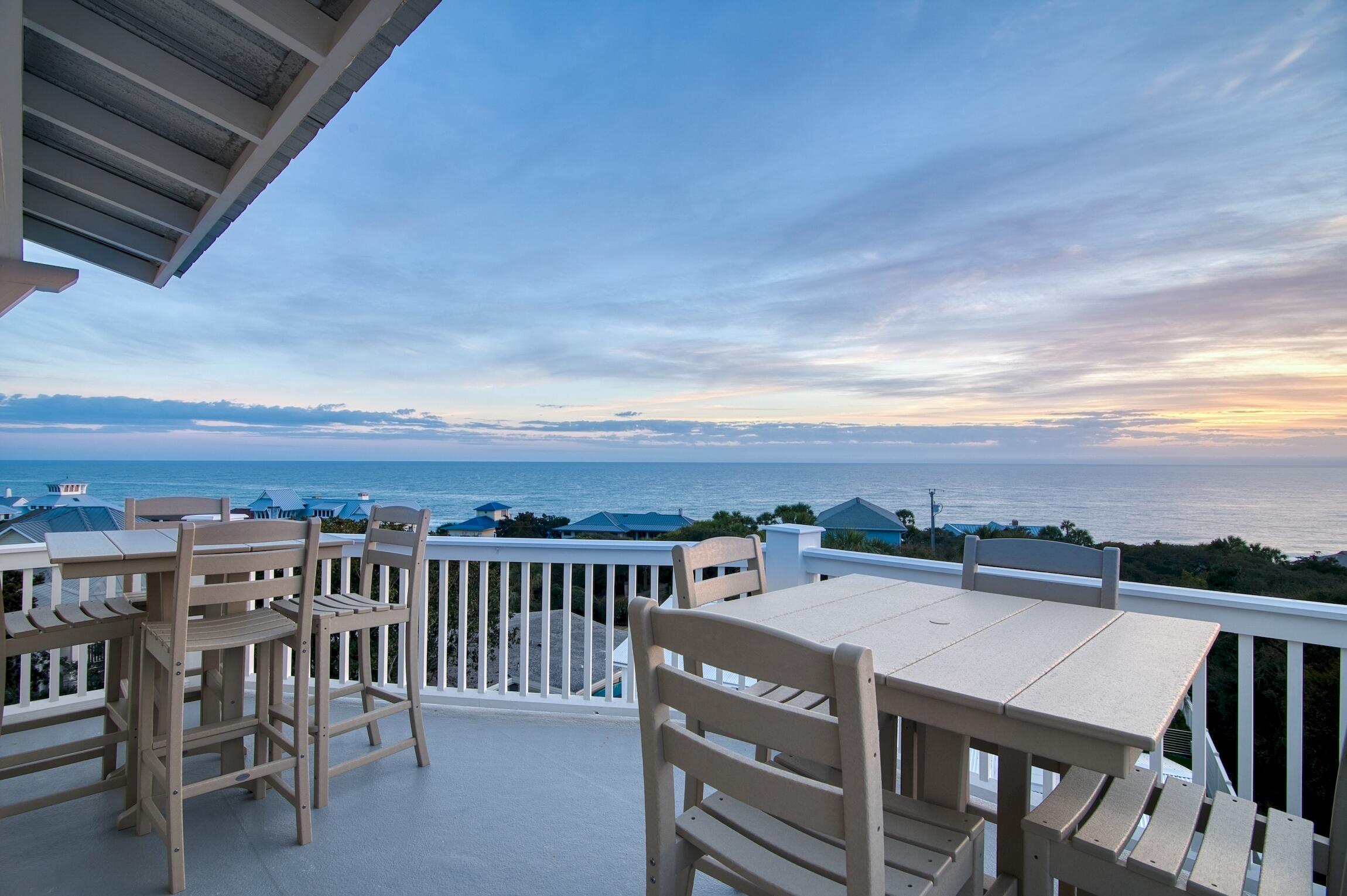 72 HR Kick Out Clause on the sale of a property. Offers are encouraged **Welcome to this distinctive property in Beach Highland (south of Hwy 30A), built upon one of the highest elevations on the Gulf rim. Extensively remodeled, this home provides a perfect blend of sophistication and comfort. The breathtaking Gulf and coastline views captivate the senses from all levels, and the property stands out with two neighborhood beach access, ensuring a seamless connection to the white sands and emerald waters.

Spanning five bedrooms and six baths, this residence provides ample space for both privacy and shared moments of togetherness. The interior showcases a modern aesthetic, with a gourmet kitchen catering to culinary enthusiasts. Every detail has been carefully curated to enhance the overall living experience, from the layout to the finishes.

Step outside to discover a poolside oasis featuring ample outdoor living spaces surrounded by palm trees and irrigated roses. Whether you're enjoying a refreshing swim or soaking in the Gulf views, the many amenities add to the allure of this coastal haven. The neighborhood's charm is further complemented by lush vegetation,  live oaks and palm trees contributing to an overall sense of tranquility and natural beauty.   Ready for exercise?...Access to 3.2 miles of Topsail State Park's uninterupted beach is an easy stroll westward.
This home is more than just a dwelling; it's a testament to the quality of the 30A lifestyle and an appreciation for the idyllic surroundings. Experience the epitome of 30A west living with this extraordinary Beach Highland property, where breathtaking views await, creating an immersive and captivating coastal living experience.
 
All information is believed to be accurate but should be verified.