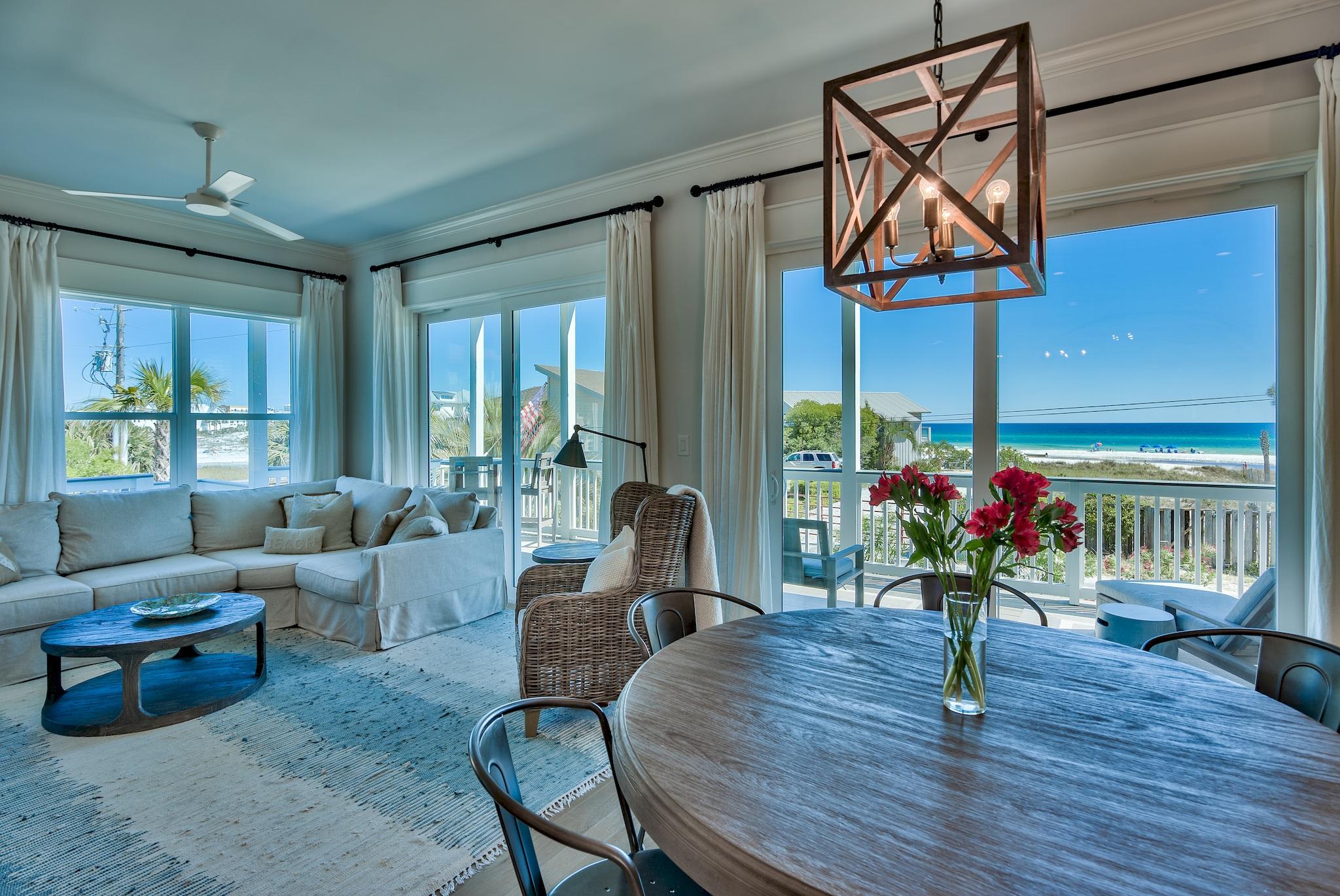 LISTED BELOW APPRAISED VALUE. Newly renovated, 498 Eastern Lake Road is a beautiful example of light, coastal design colliding with luxurious, contemporary trends  the perfect combination for the perfect beach home. With 5 beds - two of which are master suites - 4 baths, a private guests quarters, a two car garage, and wrap around decks with both Dune Lake and Gulf views surrounding, this Seagrove Beach getaway fits the bill for any wise investor looking for a sound opportunity. From the first floor to the third, each space was meticulously designed from the layout to the cohesive flow throughout to maximize Gulf views and provide ample comfort for guests. The previous owners spared no attention to detail during the renovation process, adorning the kitchen space with Statuario Bianca & Mont Blanc quartz countertops. 

stainless steel appliances throughout, and the open living spaces with hardwood floors, shiplap detailing, and tasteful design furnishings throughout. Located just one off the Gulf, directly across from the beach access, and biking distance from local attractions, family activities, and popular restaurants, this Seagrove beach property is the perfect home away from home â¬" a must see! * All information contained on the listing is believed to be accurate, but not guaranteed. Buyer is responsible for personally verifying details about this property. *