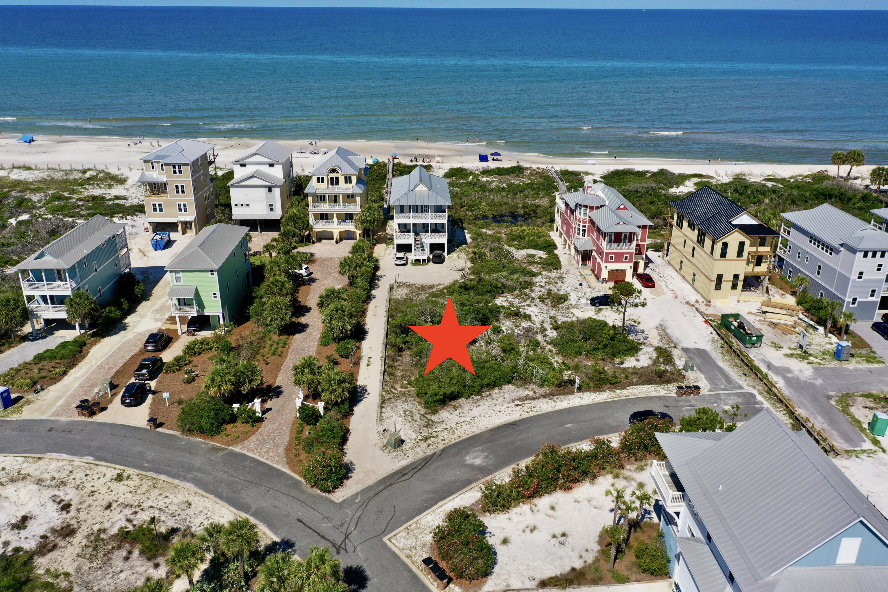 Premiere 1st tier X Flood Zone lot on the North Cape, a rare opportunity which means ground floor living is an option.  Excellent locate for homesit that is adjacent to dedicated beach access and boardwalk, and across from community pool.  Located behind the CCCL line so no long wait for FLDEP permits.  San Dunes is a small subdivision with a nice large and deep beach with plenty of room to have a nice time without the congestion of other areas.  Existing homes are all relatively new, nice size and stature.  All measurements and dimensions taken from Gulf County Property Appraisers website.  Verify if important.  San Dunes Covenants and Restrictions in documents.