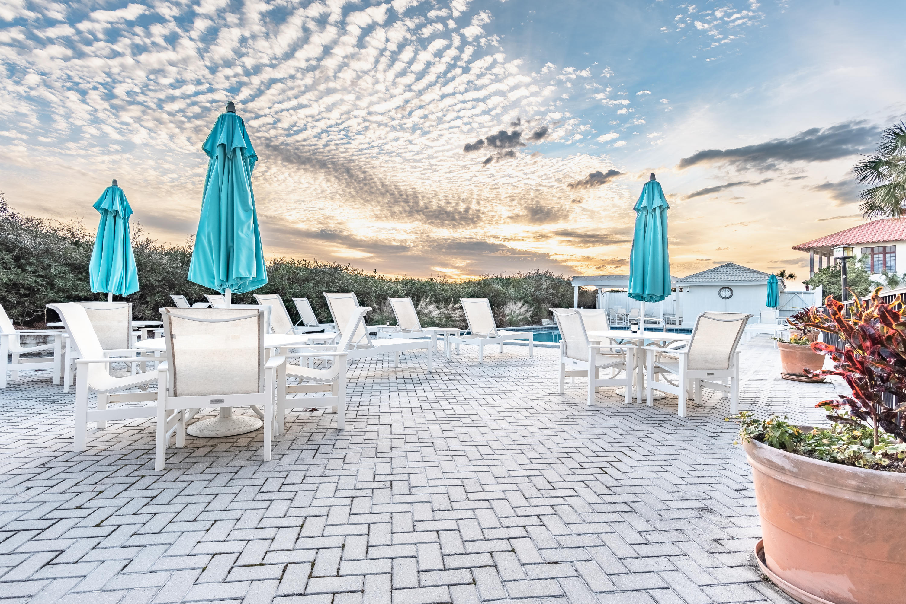 Enjoy stunning sunsets over the Gulf from inside this well maintained unit at The Palms of Dune Allen on 30A. This unit has three spacious bedrooms each with its own en suite bathroom. All new commercial grade luxury plank vinyl flooring throughout. The kitchen has a large island with bar seating that overlooks both the dining and living rooms. Updates include all new stainless steel appliances, new paint throughout, and new furniture/decor. The master bath features an large double vanity as well as a spacious shower. The Palms of Dune Allen is a gated gulf front condominium located on the west end of Scenic Highway 30A. Just a short drive to shopping, restaurants, and entertainment located in Gulf Place. This is a great opportunity for investors or someone looking for a second home. This unit is a must see! New photos coming soon with updated stainless steel appliances.