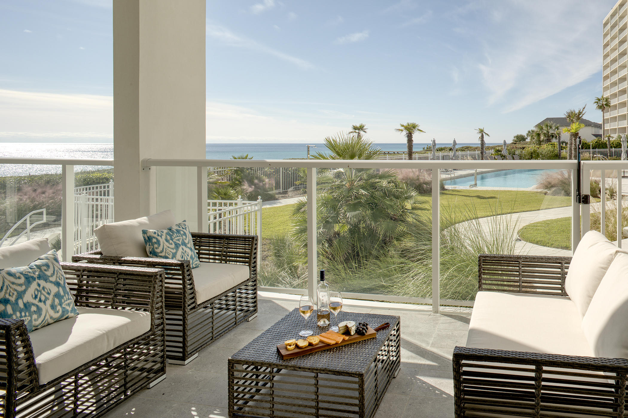 Presiding over 335 feet of majestically elevated beachfront, Thirty-One is the latest in luxury waterfront condominium living along the east end of Scenic Highway 30A. Thirty-One is uniquely designed to deliver an exceptional level of privacy to its 27 contemporary residences that are at once away from it all and close to everything. Not only is the 290 square-foot terrace of Unit 107 poised to capture beach sunsets, it also provides direct access to the heated and chilled gulf-front pool. Complemented by a separate study, the three bedrooms in Unit 107 are gracious enough to accommodate their own private sitting areas. Premium amenities include secure underground parking, two spaces in which one is reserved for Unit 107, an impeccably-appointed owners-only club room with catering kitchen, a fully-equipped fitness center, an outdoor gathering spot with fire pit and summer kitchen, as well as beach chair service. Owners also enjoy use of golf carts for exploring the many local shops and restaurants along 30A, and a 30-day minimum rental period enhances the neighborly atmosphere.