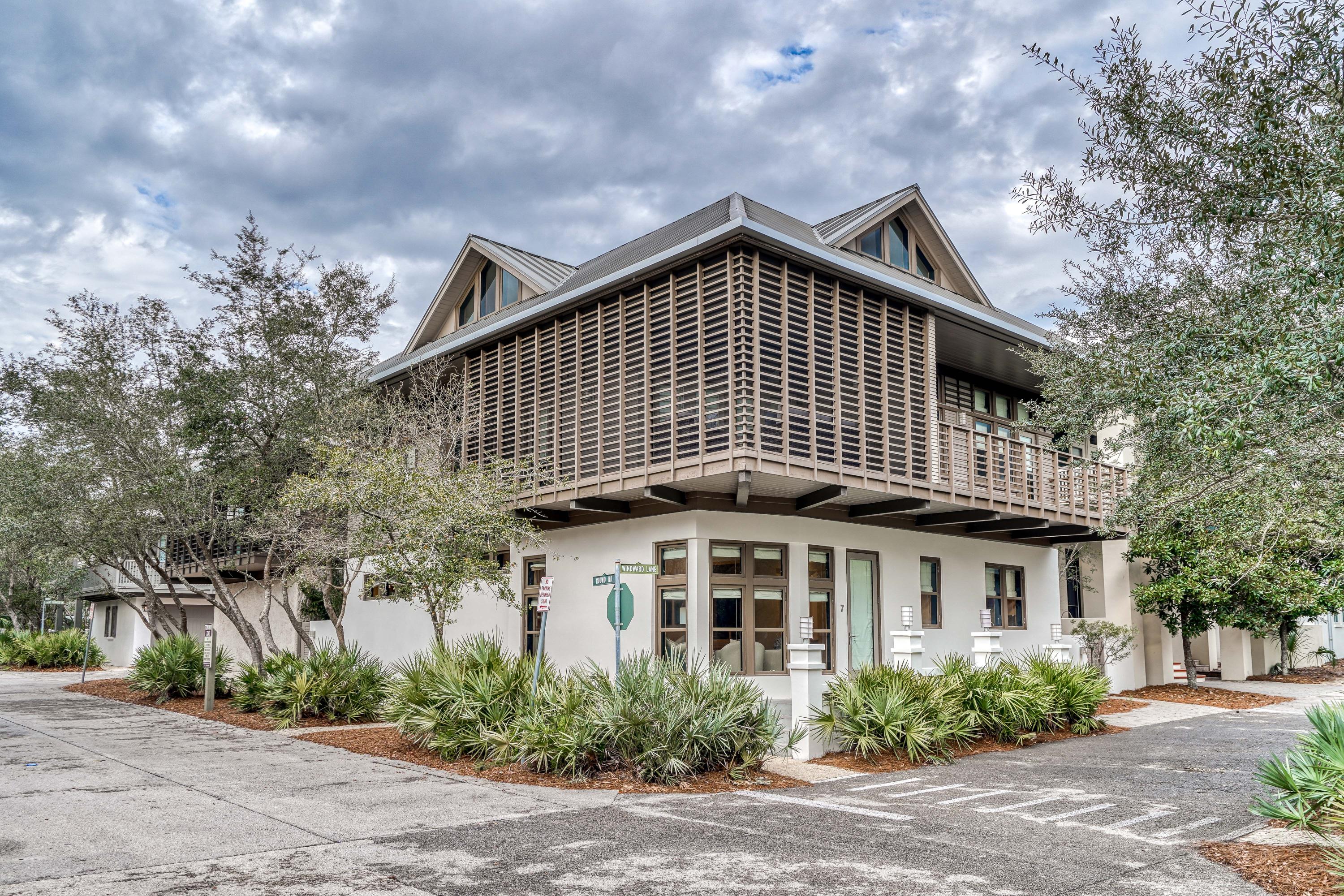 FRESH CONTEMPORARY CORNER HOME!! This house fronts the Children's playground to the south & is steps to the BEACH & the Coquina pool. MASTER SUITE on first floor & second floor, bunk room, & lots of bonus space for the kids. Owner has fresh paint inside, lime-washed exterior w/ new furnishings & decor. Rent the CARRIAGE HOUSE separately over 2-car GARAGE. There is room for a POOL to be added in the fenced courtyard (perfect for dogs) & there are 2 extra parking spaces for this home on a dead-end street. HUGE RENTAL POTENTIAL w/ this popular RENTAL HOME & IF YOU BUY NOW YOU GET booked rentals for this Summer! START COLLECTING YOUR RENT RIGHT AWAY!
ON the QUIET SIDE of Rosemary this is a GREAT BUY!