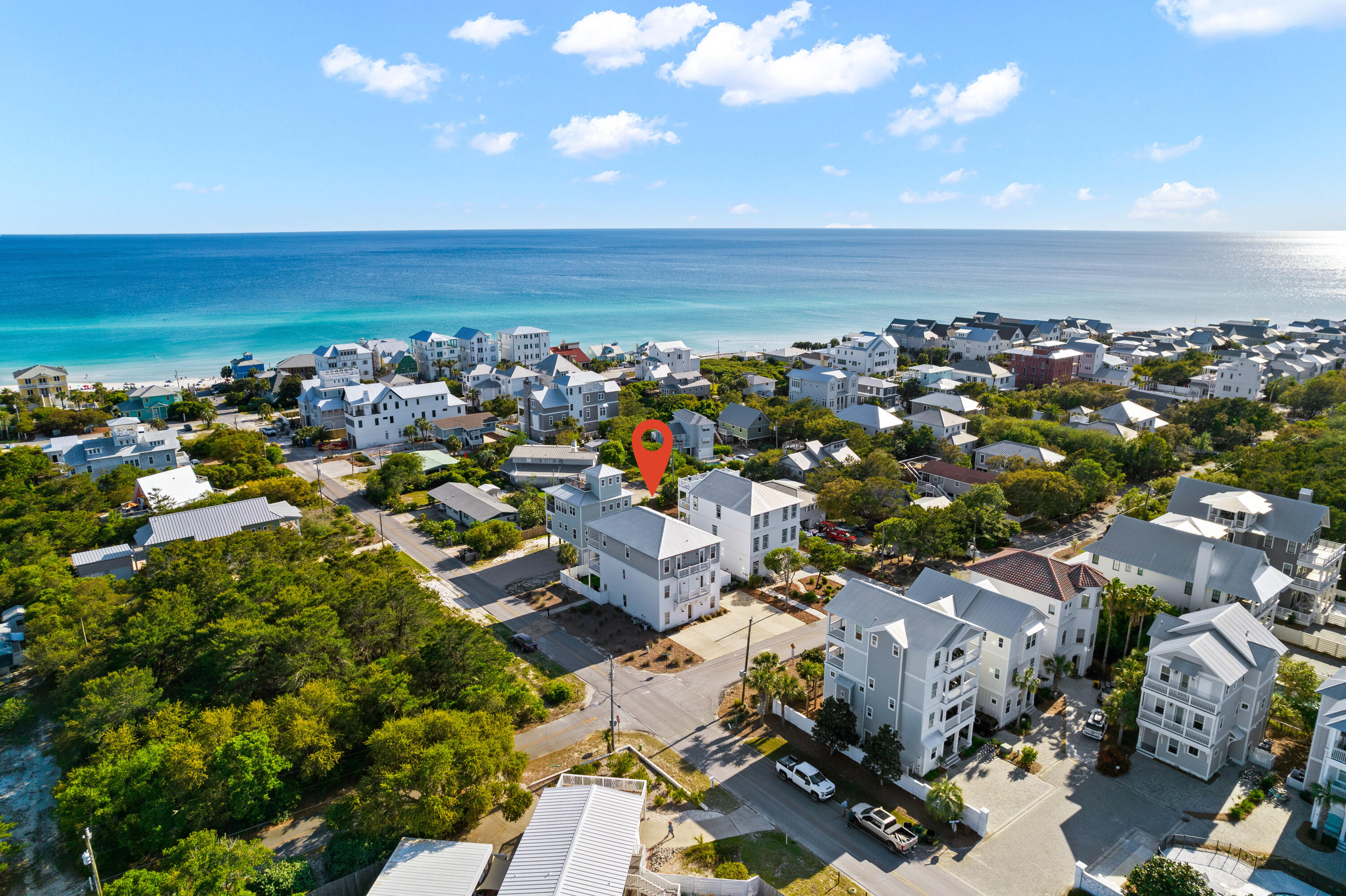 114 S Wall Street is a dream come true for investors or that person looking for their personal beach getaway. Boasting 8 bedrooms, 8 ½ bathrooms, and three stories gifting picturesque GULF VIEWS from the top floor. Located in the exclusive community of Inlet Beach- you can easily walk or bike to many restaurants, shops and enjoy all that the 30A lifestyle has to offer. This immaculate property offers everything you would expect in an upscale beach home such as custom cabinets with quartz countertops, stainless steel appliances, upgraded cabinets, and designer finishes. Thoughtful design went into the creation of this floor plan which incorporates over 4,500 square feet of living space bordered by lush exteriors and a resort-inspired outdoor oasis. The lushly landscaped lot is fully walled in for privacy, and ideal for enjoying the quintessential outdoor lifestyle with a large underground pool, spa, and many areas intended for intimate lounging and entertaining.  This home has top functionality and storage for full time living but could also make the perfect vacation home or rental. It is projected to pull in up to $427,000 annually! All of this just steps away from the pristine white sands and blue waters of the Emerald Coast. Schedule your viewing today! 

Buyer to verify all information and dimensions. Information is deemed reliable but not guaranteed.