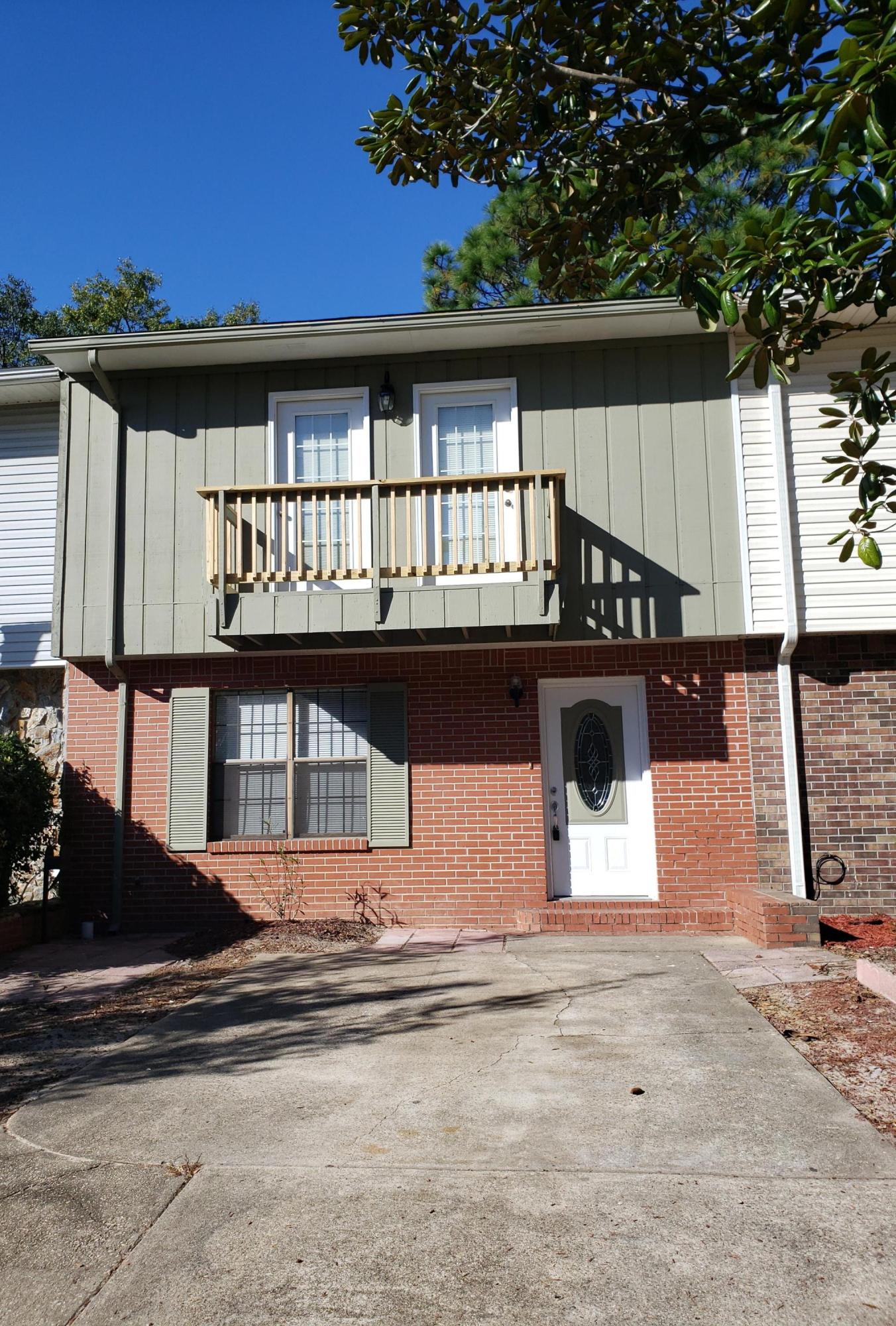 Spacious 3 bedroom, 2.5 bath townhome. This unit boasts two living areas downstairs in addition to a pass thru kitchen and dining area. All downstairs has laminate flooring. The back yard is pretty much maintenance free with a wood deck only for your outdoor enjoyment! All 3 bedrooms are located upstairs. Both spare bedrooms have a balcony. Sorry, pets are not negotiable. Available 11/25/19.