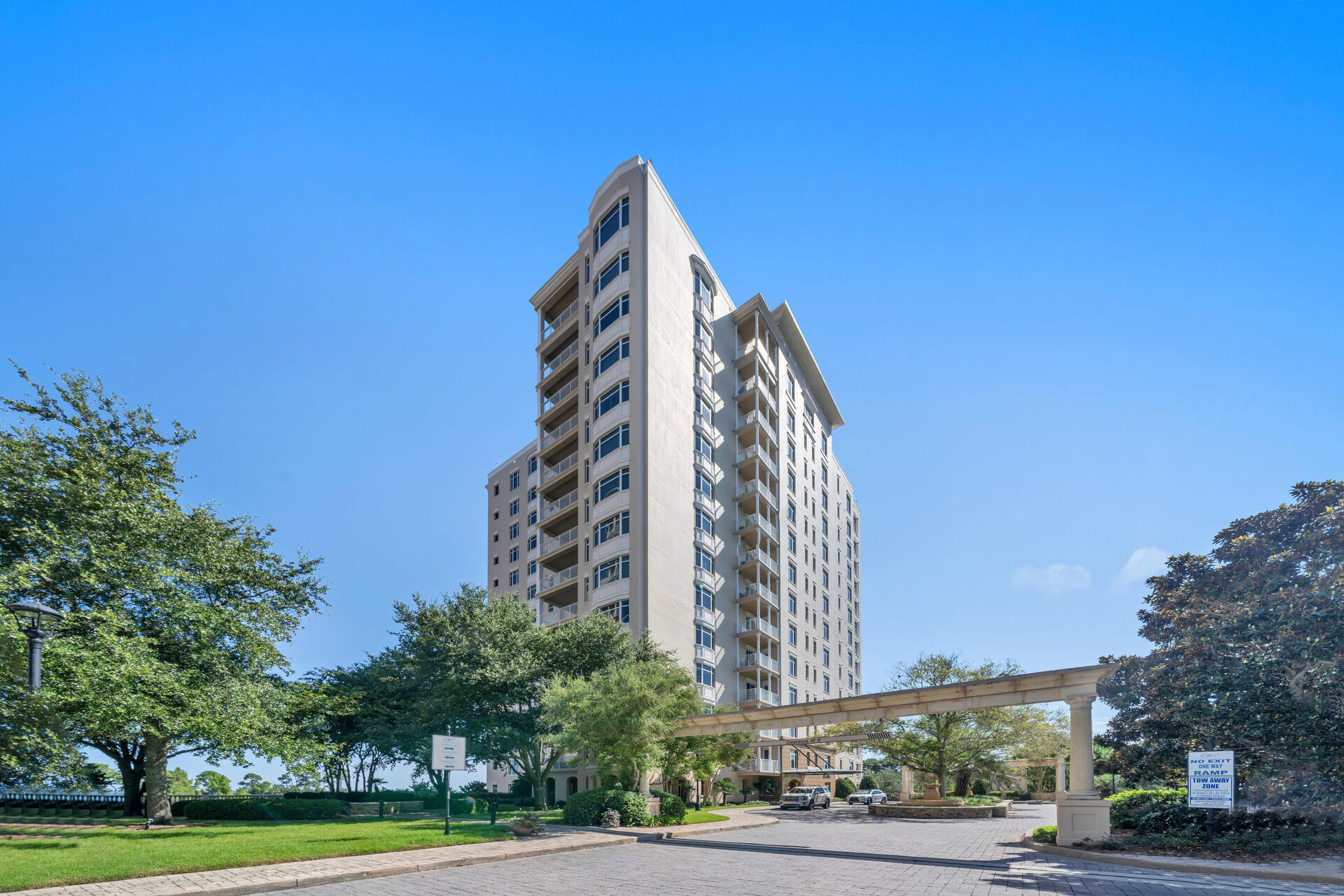 Welcome to luxury living at its finest!  From the elevator you enter a private vestibule and immediately notice the pride of ownership in this well-designed and appointed Darlington unit. This exquisitely renovated unit is located in building one and offers spectacular views of the Choctawhatchee Bay, Gulf of Mexico, Fred Couples signature golf course and much more. Offered furnished with some seller exclusions. Beautiful highlights include white diamond marble in the kitchen, dry bar, and master bath, LVP flooring, marble counters in the additional baths, Quartz counters in the laundry, unique lighting, and upscale furnishings that are meticulously placed to offer comfort as well as style. The kitchen backsplash is gorgeous. The kitchen is equipped with stainless steel appliances The kitchen features pendant lighting over the bar and a modern chrome faucet. There is an ice machine in the kitchen that is great for entertaining.  Beautiful Belgium linens adorn the king-sized bed in the master bedroom. Buyer to verify all dimensions.  This unit is a MUST TO SEE!!!