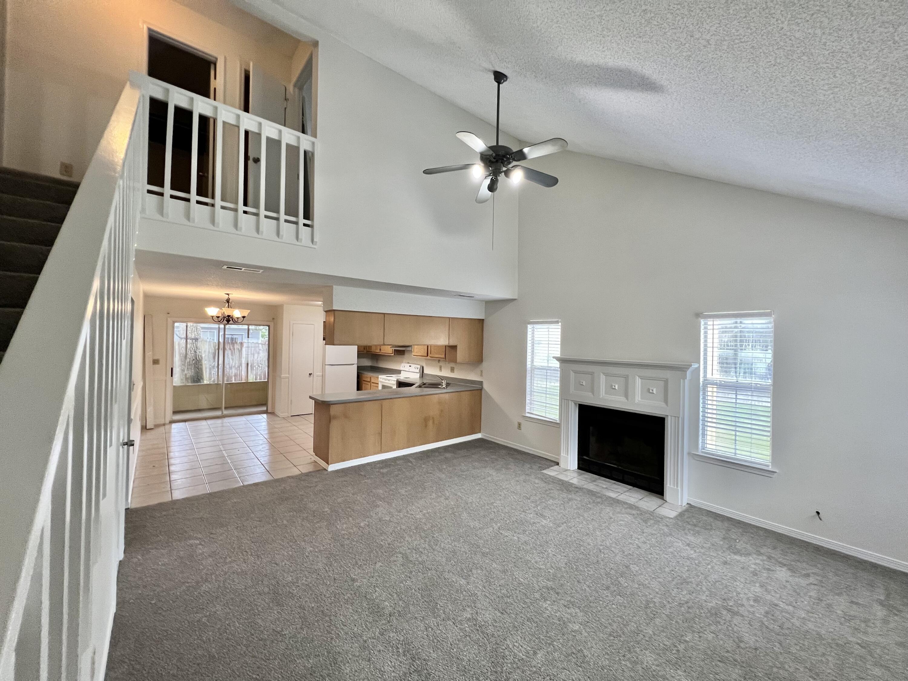 Nice home in subdivision convenient to MidBay Bridge. Master bedroom w/master bath downstairs. Bonus room off of Master bedroom could be office/sewing/nursery room. Large, open kitchen/dining area with tile flooring & breakfast bar. Refrigerator not warranted. Vaulted ceilings in living room with fireplace. Wide corner lot, at end of street, fenced in backyard with 13x13 shed in back with separate drive way. Screen porch off kitchen to sit in and enjoy the day. Owner will consider dogs only, under 50 pounds that are spayed or neutered, current on all shots and fully housebroken with a non refundable pet fee. Great value in BWB area. Minutes from Destin, Beaches and Dining. All adults intending to live in the property must fill out an application and be on the lease