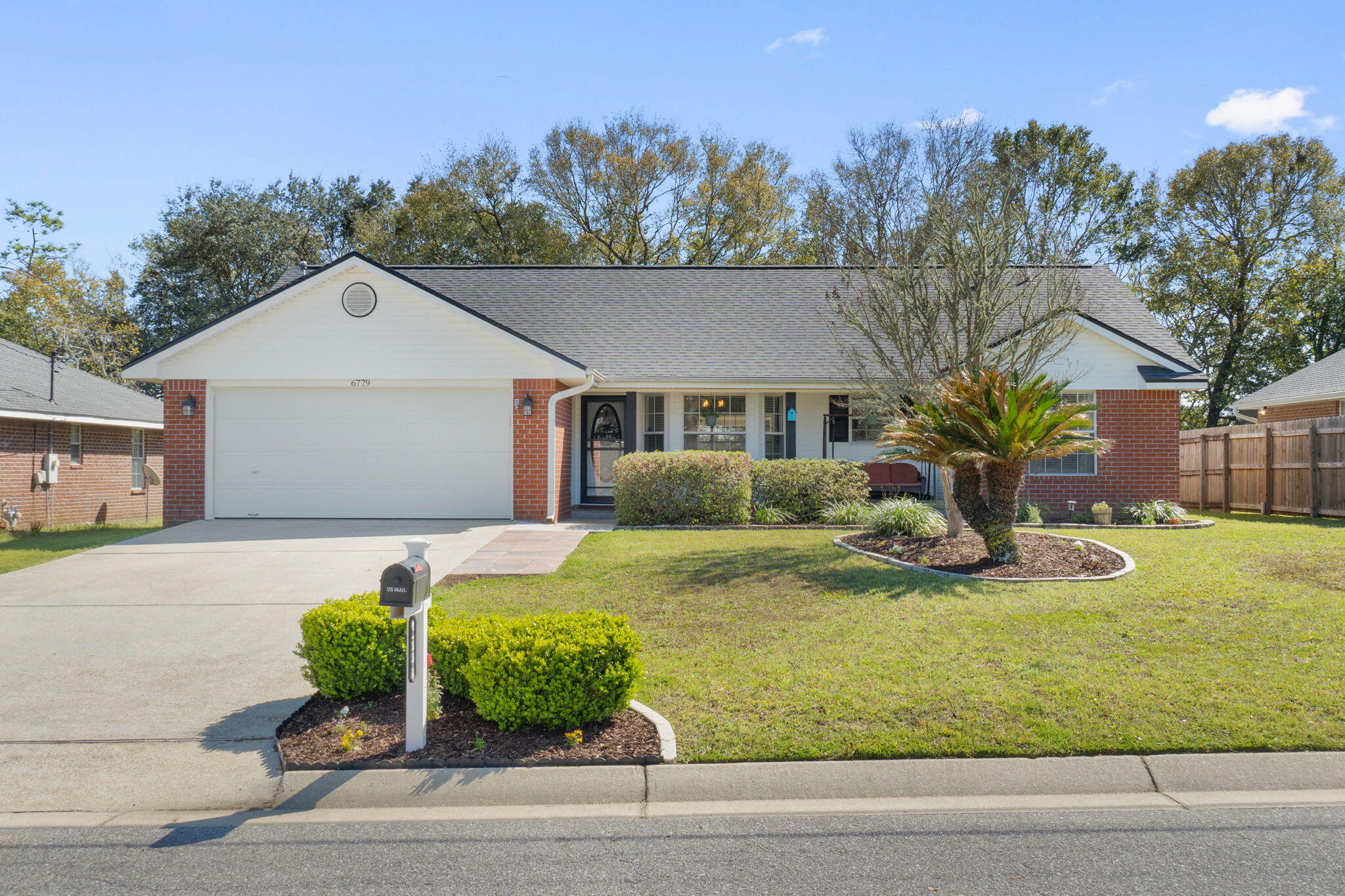 Welcome home to this charmingly updated all brick home in Cedar Ridge featuring 3 bedroom, 2 bathrooms on a 0.23 acre lot with a screened in patio within the privacy fenced backyard! Fun fact: This adorable neighborhood conveniently has their own neighborhood pedestrian gate to walk straight to King's Middle School! 

Pull into the driveway and appreciate the well cared for landscaping and the adorable covered front porch! Inside you'll love the luxury vinyl plank flooring that greets you along with a vaulted ceiling, upgraded light fixtures, and a wood burning fireplace in the living room. The kitchen is open to the living and dining spaces, and features all stainless steel appliances that are only 2 years old! The master bedroom is a wonderful retreat with an en suite that has double vanities and a walk in closet. The interior laundry room and two car garage is on the same side as the master, and the nice sized additional bedrooms are located on the other side of the house in this split floorplan with another full bathroom.
Outside you will love the screened in patio overlooking the peaceful fenced in backyard!

Roof is 2020, water heater is 2024, HVAC is 2016. 
Welcome home!