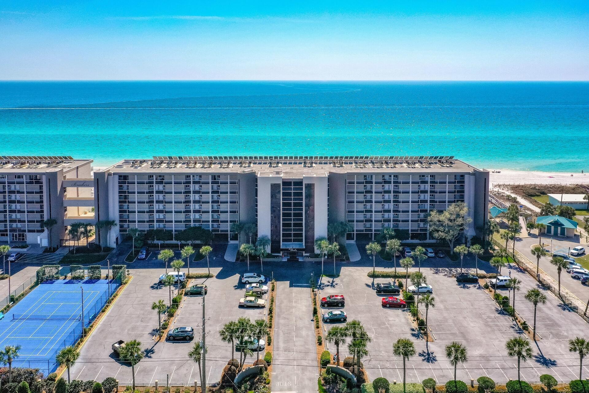 Unparalleled DIRECT Gulf views, NEW Quartz counters & fresh paint set this beautiful condo apart! Feel yourself exhale & unwind while soaking in mesmerizing Gulf views. Sea salt colored, freshly painted walls offer a serene surrounding & newly renovated kitchen w/cut down flat bar & clean quartz counters provide an open, airy feel. Condo generated 44K Rental income in 2021. Located on the 2nd floor, skip the elevator and hit the sand & beach within minutes.  Offering some of the best amenities on the island, enjoy beach chair service, 2 Gulf front pools,
fitness ctr w/sauna, lighted tennis/pickleball courts, BBQ & picnic area. LOW monthly fees include ext insurance, cable, trash, water, sewer & phone. Located on Okaloosa Island, great restaurants, shopping & the marina are close by.