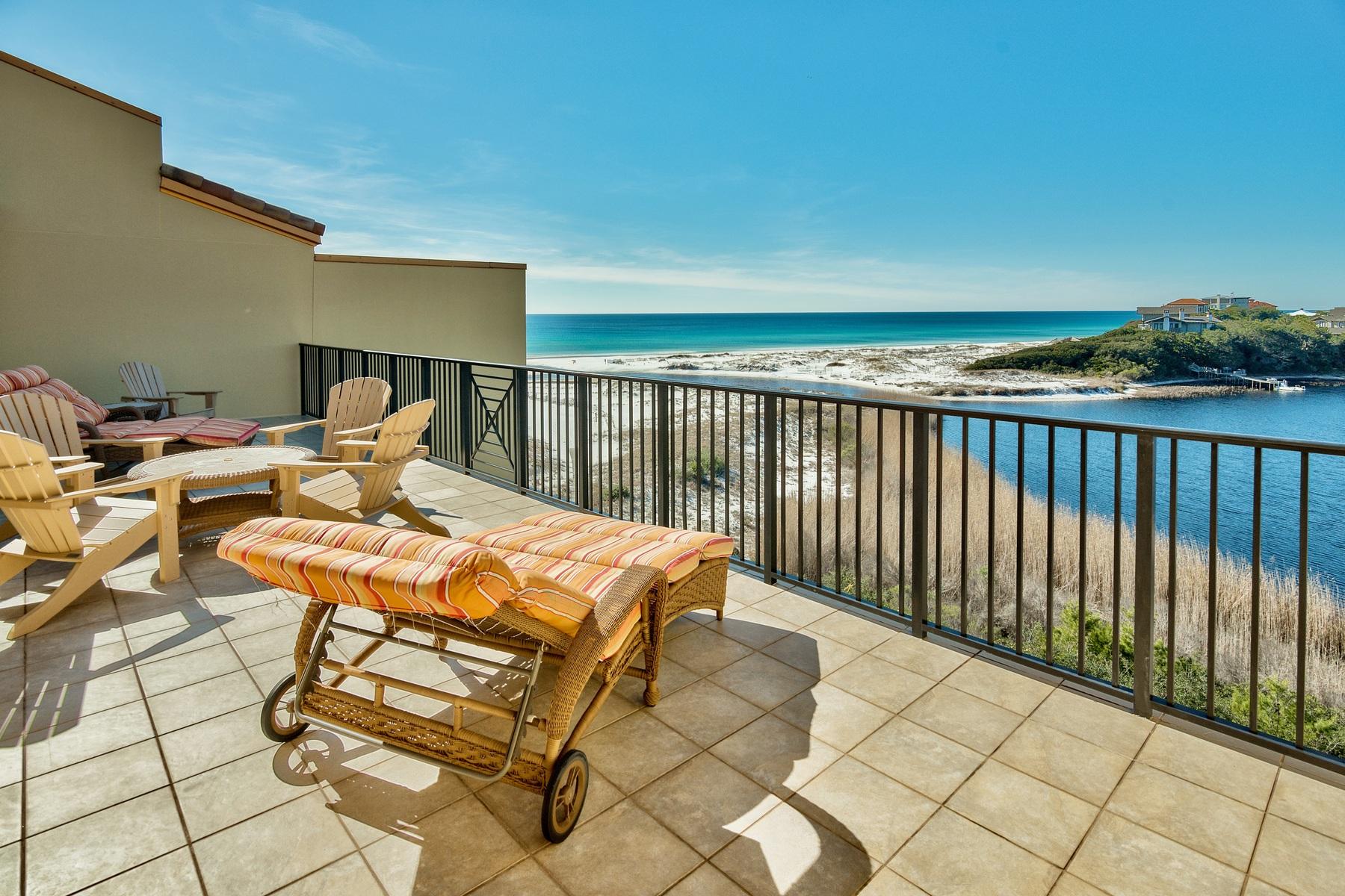 Remarks: Contemporary Style in a Captivating World Class Condo A sanctuary is: ''a place where someone is protected or given shelter,'' and this perfectly suits the condos at Sanctuary by the Sea on Florida's renown Scenic Hwy 30A. Not only is this luxurious condo beckoning you for relaxation and shelter, but also for magnificent views and lavish lifestyle amenities. A thoughtful, open floor plan, with superior materials in elegant tile, natural wood and chic porcelain, along with Viking kitchen appliances, is complemented with a lovely second level master suite that has been renovated to add a separate sitting room, media room or home office space. Contemporary Style in a Captivating World Class Condo A sanctuary is: ''a place where someone is protected or given shelter,'' and this perfectly suits the condos at Sanctuary by the Sea on Florida's renown Scenic Hwy 30A. Not only is this luxurious condo beckoning you for relaxation and shelter, but also for magnificent views and lavish lifestyle amenities. A thoughtful, open floor plan, with superior materials in elegant tile, natural wood and chic porcelain, along with Viking kitchen appliances, is complemented with a lovely second level master suite that has been renovated to add a separate sitting room, media room or home office space.

Restoration Hardware fixtures blend seamlessly with contemporary style, ample recessed ceiling lighting and countless details complete with soft sand and aquamarine colors. From the gated entry and covered parking garage to deeded beach access, two swimming pools, BBQ space and convenient elevators, this condo is the kind of home you never want to leave. Take your pick and relax on either of the spacious private decks on the main level or rooftop deck. With a chilled Chardonnay in hand, family and friends nearby, you will find your human spirit feeling refreshed - an experience not found elsewhere. Here, spend your days gazing over the pools, untouched dunes, Big Redfish Lake, sparkling pearl white sand and the Gulf of Mexico. Find an unrivaled harmonious peace in the moment, and come home. To Sanctuary by the Sea.