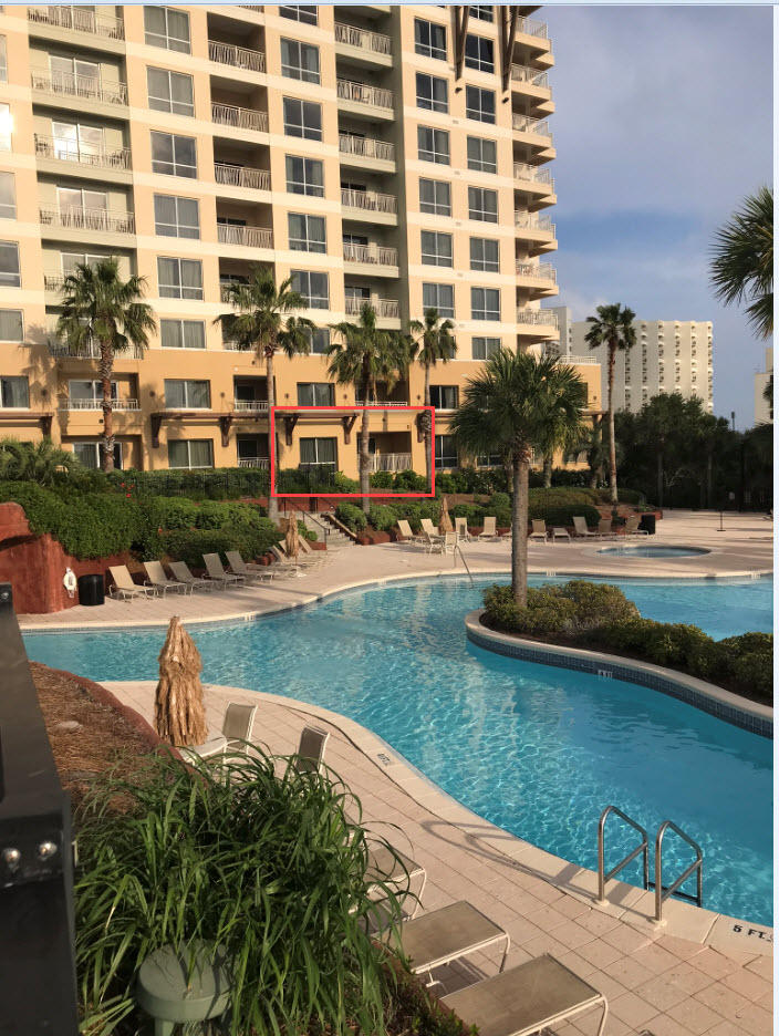 Stunning location and largest 1BR floor plan (795 sq ft)! There are very few 795 sq ft 1BRs, and this is one of those few! It is located on the desirable West side of Tower 2, AND is one of only four units on the ground floor and pool side, which really makes this your unique find! Completely updated w/wood grain vinyl plank flooring (perfect for beach), entire repaint, new stainless-steel appliances, and new Sealey Posturepedic King Bed. Water heater replaced 2015 and AC unit in 2011. Further upgraded amenities: electronic keyless entry, a full kitchen with tile and granite counter tops, a 10ft granite bar with seating for 4, washer/dryer, two flat-screen TV's and DVD players, and upgraded stereo sound in LR. Fully equipped for immediate vacation rental, or as your favorite beach getaway, and stocked with all linens, dishes, cooking utensils, pots and pans. King bed in the BR, fold-out Queen and Single in LR, means this unit can comfortably accommodate a family of five.  Three minute stroll past the pool to beach.  Includes fully stocked owner's cage with beach equip. like chairs, umbrellas, coolers, etc.  Offered as an online, owner-managed vacation rental for years, and has consistently realized annual sales in the $30k range (not guaranteeing same for new owner). Has never been offered as a winter "Snowbird" rental, so potential to increase sales is certainly high. Smaller Luau 1BRs being sold anywhere from $30-$50 more psqf, so don't miss this rare opportunity!