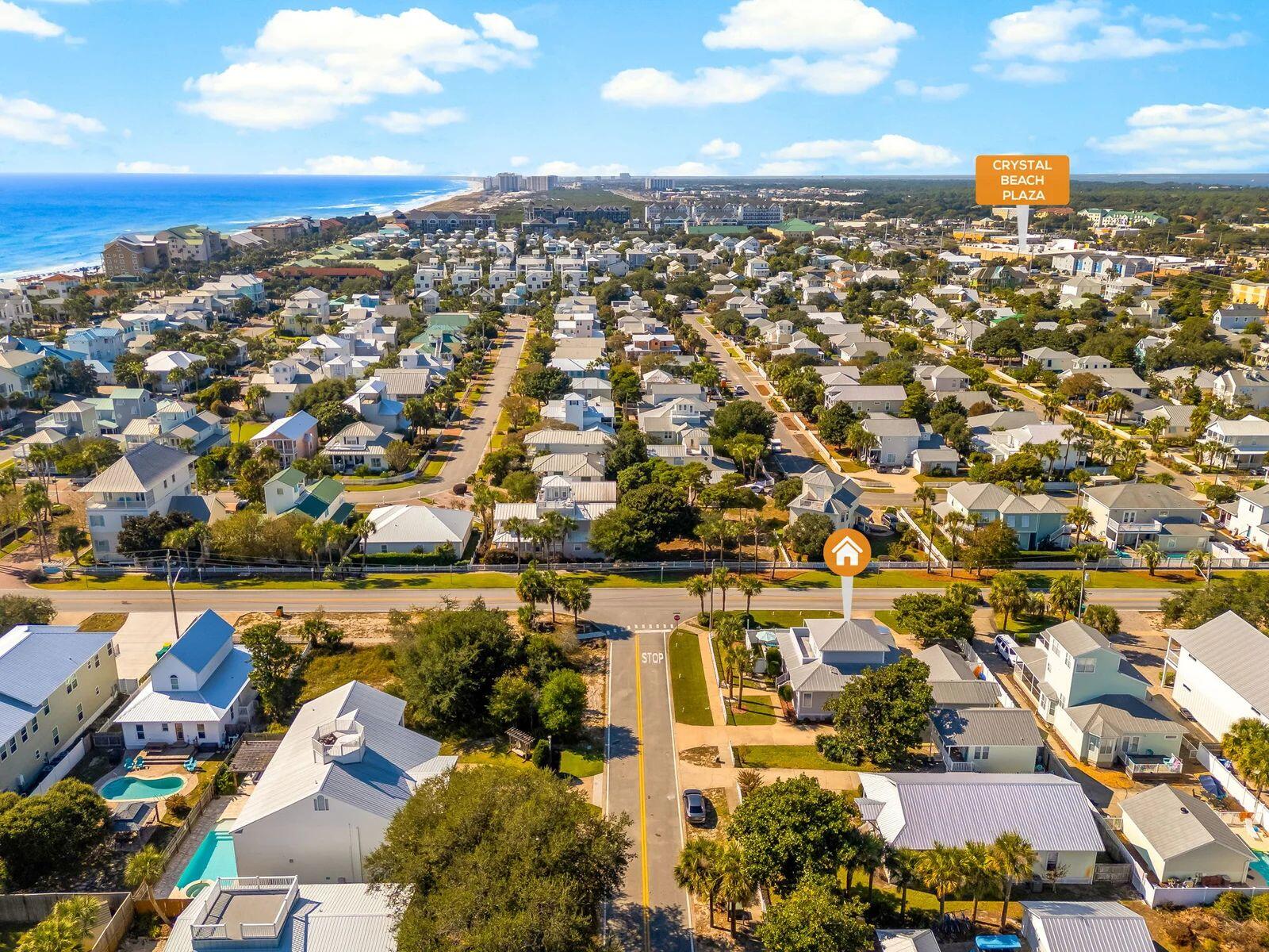 NEW PRICE THROUGH DEC 31ST ONLY! Incredible opportunity in Crystal Beach -  ROI!! Rental Projection $130-$150K - Private Pool - 1st & 2nd Floor Master Bedrooms - Detached Garage w/HVAC - Potential for Future Mother in Law Apt or 5th Bedroom - Two Driveways - No HOA - 1 Block to Beach - Excellent Rental Potential.  Don't miss this incredible opportunity - Just ONE block to public beach access in the heart of Destin's quaint Crystal Beach community, this well maintained fully furnished turnkey 4BR/3BA beach cottage sits on a large corner lot with gorgeous mature landscaping including fruit trees, a private heated pool/hot tub with new heater - pool replastered this year, newly built Tiki Bar with BBQ Grill & mini fridge, wrap-around porches, vinyl fencing, a detached garage  & the possible option of building a mother in law apt above the garage with City approval. New tankless hot water heater & one of the 2 AC units is new this year! Whether you are looking to live the ''Beach Life'' or looking for an investment property with excellent rental potential, you don't want to miss this one Flood Zone X so no flood insurance is required. No HOA Dues. Set up your showing today! Crystal Beach is less than a mile to the Destin Commons & minutes to fabulous restaurants, the Scenic 98 bike path & all that Destin has to offer. Centrally located so quick drive to both Sandestin area attractions and the Harbor District. Full time City of Destin residents are eligible for free City parking passes, Joe's Bayou Boat Launch annual sticker & reduced Henderson Beach State Park annual pass. Buyer to verify all pertinent information and conduct their due diligence.