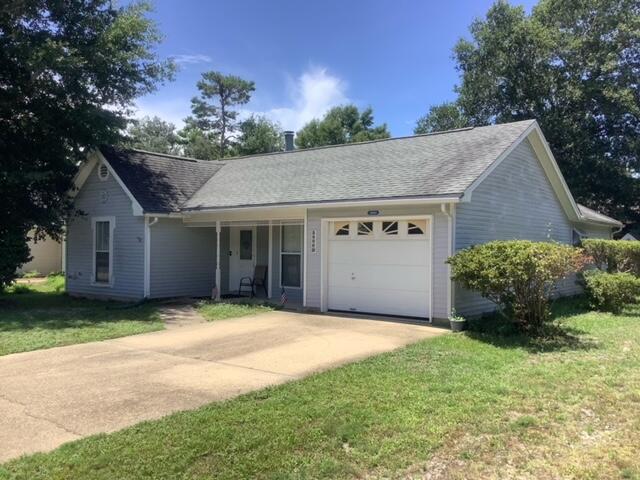 Located in the highly desired Bluewater Bay area, this home offers three bedrooms & two baths, Breakfast Bar, Dining Area, & Gas Fireplace. Blue Pine Village offers a Community Pool, is convenient to Blue Water Elementary, EOD school and just 1/2 mile to the Toll Road to the Destin Beaches. The backyard has a great patio perfect for entertaining, yard building and is fenced with mature trees. Washer & Dryer included but not warranted, ice maker not warranted, counter top microwave not warranted. Owner will consider pets with restrictions. Any pet must be spayed/neutered, housebroken (no puppies) and current on all shots. Requires a non-refundable pet fee. Any person 18 years old or older must apply separately. Tenants required to carry renter's liability insurance.