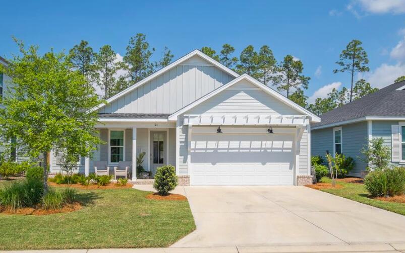 Located in Watersound Origins, this immaculate Florida Cottage offers 3 spacious bedrooms, 2 large bathrooms and 2 car garage to suit all of your needs. With its' open concept, tall 9' ceilings with crown moulding, spacious living room and kitchen, the home is an entertainer's dream! Notable features include stainless steel appliances, quartz countertops, and soft wood close cabinetry. The exterior of the home is warm and inviting with heirloom brickwork and large screened-in back porch. Adjacent to Watersound Town Center and the brand new Watersound Publix Supermarket, the home is only minutes from the pristine South Walton beaches and the excitement of Northwest Florida's famed 30A corridor. Watersound Origins is one of Northwest Florida's most sought after master-planned communities. It's a place for families to connect and grow, and a haven for those dreaming of the next chapter in their life!