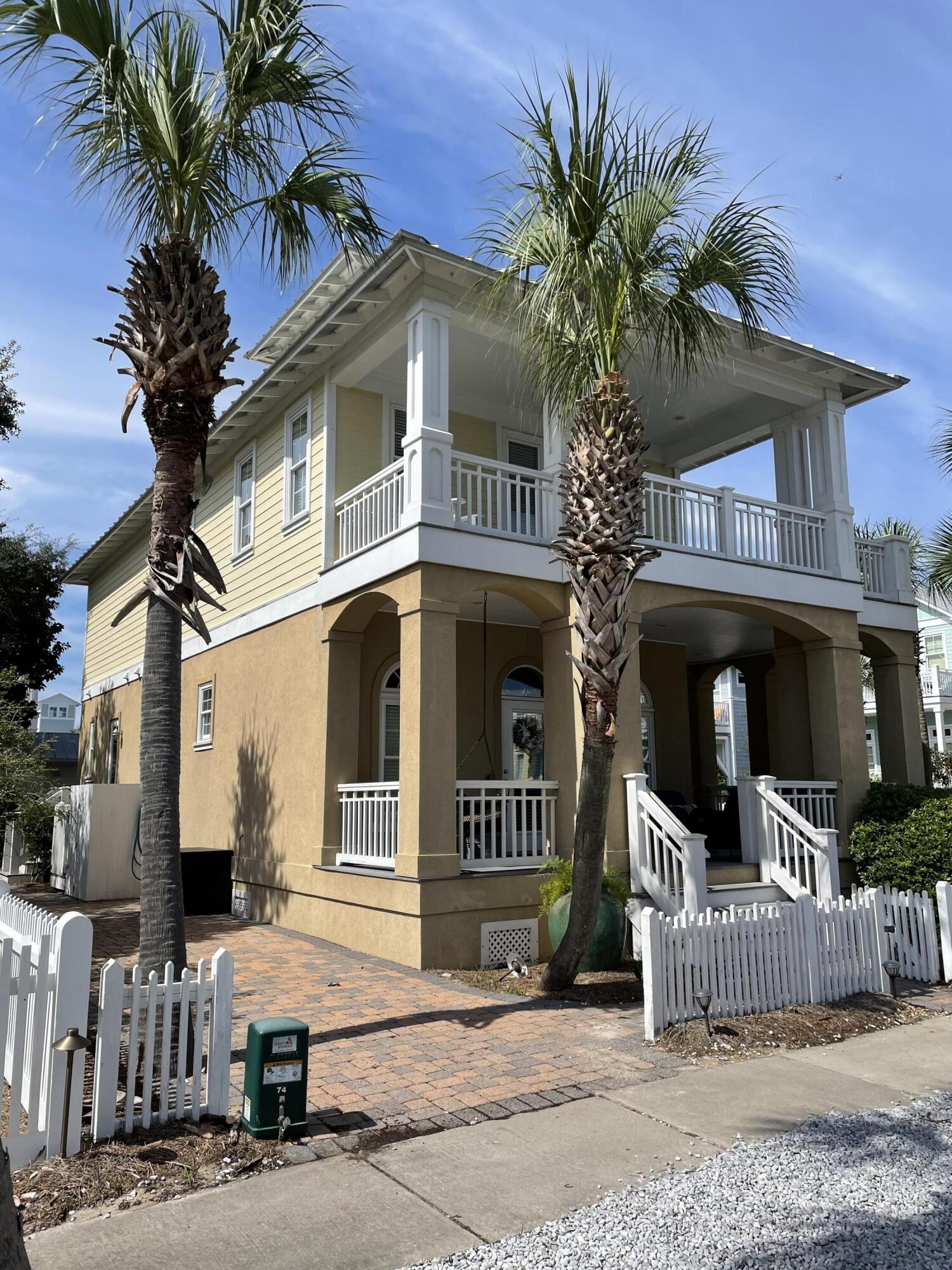 The name of this house is perfectly suited ' Family Tides.'  This home was designed for an active family with diverse interests. It has three bedrooms, a four-bunk room,and a tower for addition sleeping space. The dining/living/kitchen area is large enough for everyone to hang out, relax, play games, eat, etc. There is a fireplace in the living room and the space opens onto a large wraparound porch on the first floor. One of the many great features of this home is the master bedroom with added seated space,  large bathroom and private wraparound porch. The Sandyshore walkover is close by for easy access to the beach. Bellview Park, pool, tennis courts, and basketball court are just down the street. This house is unique in that it has two driveways as well as a shed to house a golf cart.