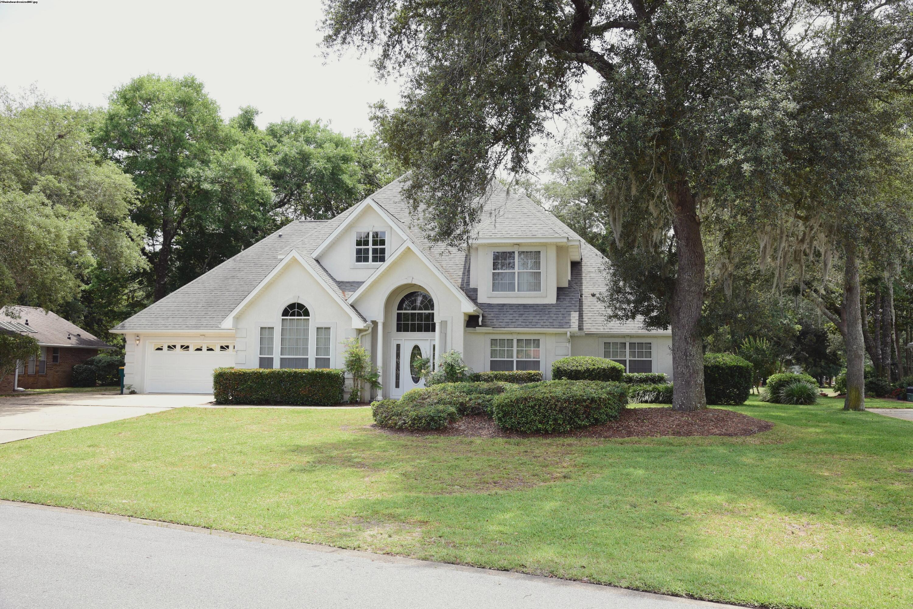 Spacious and wonderful living home located in Gated community  with tranquil lake view from front. Upon entry you notice the open spacious plan with all tile flooring downstairs. To right is Office/Den area, left is Living Room, and Dining room. Through the large Entrance way open to Large Family room, ceiling soars to second floor, built in bookcases, gas fireplace and French doors that open to open patio. Kitchen with Breakfast room, JennAire stove and tiled floors. Laundry room to back of this area. Half bath also down stairs; Master Bedroom and Master bath are downstairs. Master Bath has double vanities, Separate Shower, Tub and walk in closet. Two other Bedrooms are located upstairs and share a bath. Sorry NO pets & NO smoking. Owner provides lawn service.