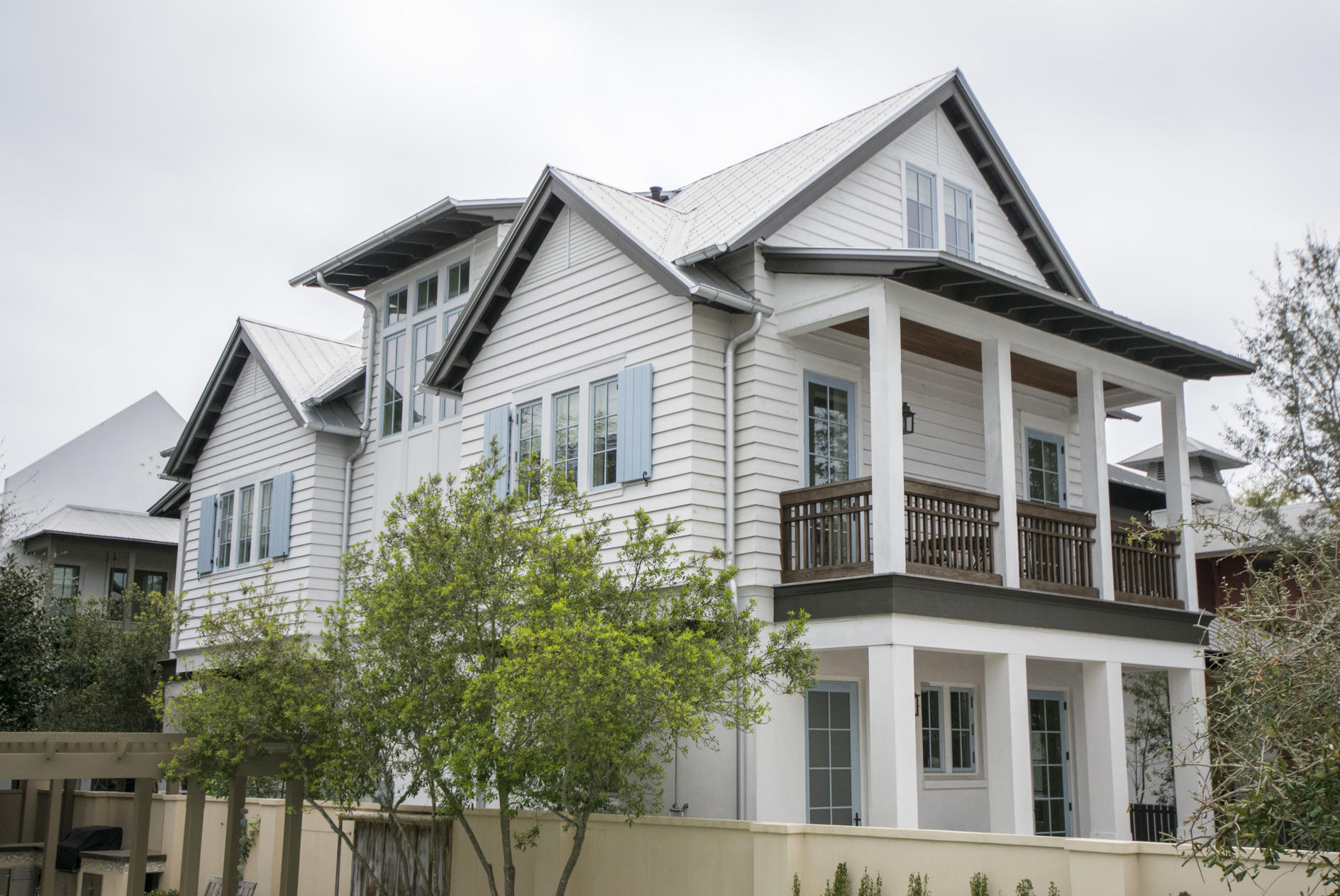 A exquisitely designed and furnished home on a beautiful shaded and quiet boardwalk in Rosemary Beach. This property is located in the heart of Rosemary, close to town, beach, all amenities and green spaces. The first level of the home has a spacious living and gathering area. Shared with dining for 10 and a kitchen decked out with Poggenphol custom cabinets throughout. The kitchen has extensive storage and one full Subzero freezer and one full Subzero refrigerator. A quartz stone island provides the family ample space for food preparation. The home boasts Travertine Floors on the 1st level and Cherry Hardwood floors on the staircase and upper floors. You will be impressed with the use of clean modern line furnishings mixed with lovely traditional and antique pieces. This custom home of 5 bedrooms will sleep 12.  Each bedroom has it's own personality.  Be sure to check out the kid's bedroom which sleeps 4 with built-in twin beds each with it's own TV.  This home has plenty of room for your family and friends. Buyer to verify all dimensions and measurements.