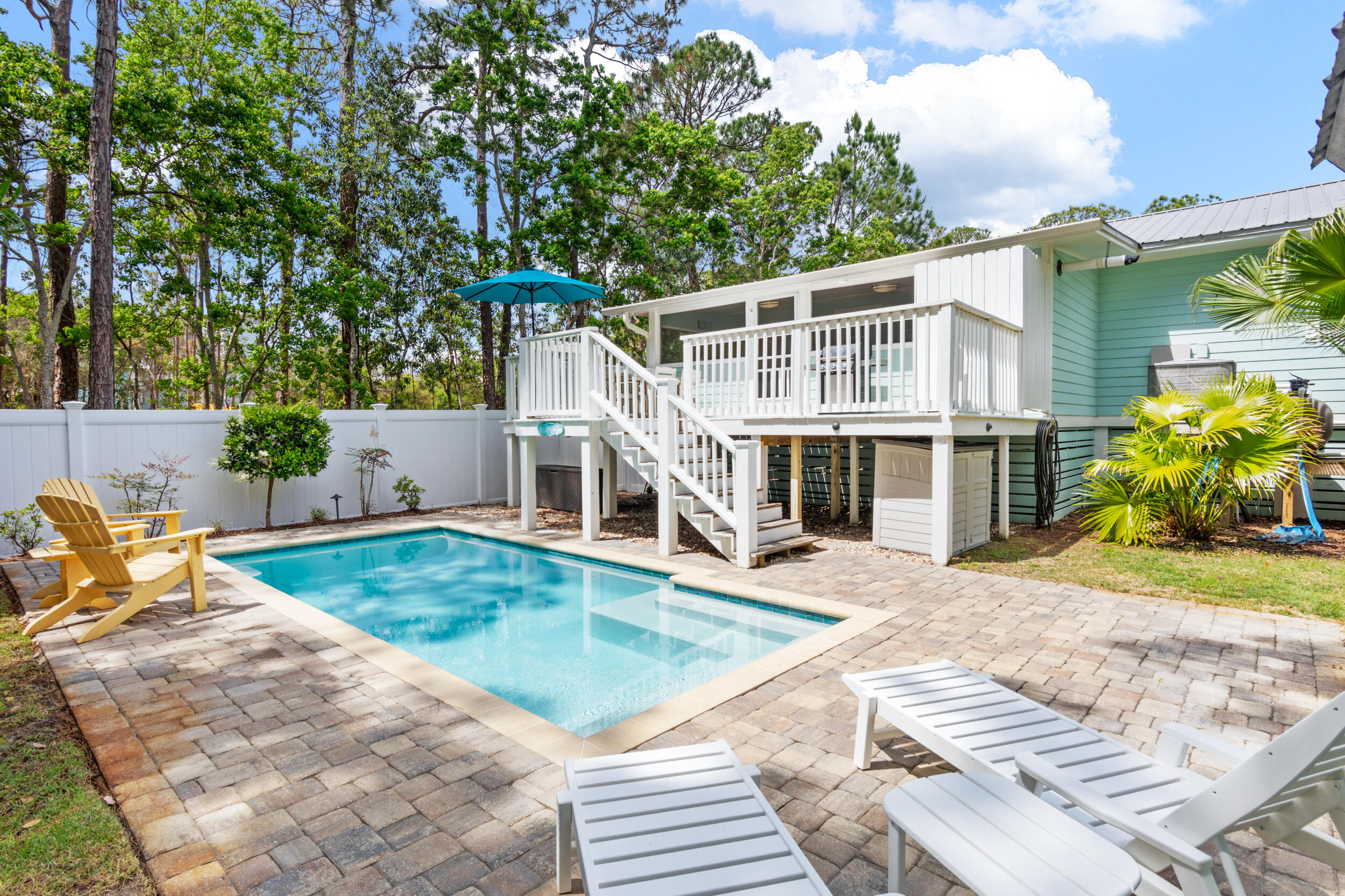 Newly renovated and In the heart of Seagrove Beach! This home is a great investment opportunity with deeded beach access. Guests love this home and the rental numbers prove it. ''SeaGroove'' is a quaint and charming beach house located on a quiet,  peaceful dead-end street in beautiful Seagrove Beach just off Hwy 30A. The house has 2 bedrooms, 2 bathrooms, stainless steel appliances, granite countertops, and a cozy 240 sqft enclosed porch to relax by the pool. The screened porch is located just off the kitchen and leads to a beautiful large deck with an outdoor shower, dining for 6 and grill area. The heated pool gives year round pleasure for you to enjoy the beautifully landscaped backyard. The nearest beach access is less than a 5 minute stroll away. Conveniently located near Seaside and many shops and restaurants.  Agent and Buyer to verify all provided information related to the property.