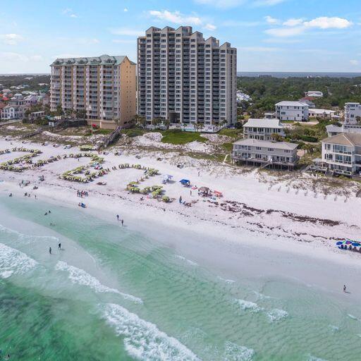 Relax in luxury with Beach Views for Miles in this upgraded Gulf Front 9th Floor two bedroom unit. Sporting Private Beach, 6 Rubico Tennis Courts, Pools, Hot Tubs, Exercise Room, Pickle Ball, and Trails! Live or or provide a vacation rental at its best with the large heated gulf front lap pool! Take a look at this property and all the amenities! New appliances and furniture! Turnkey ready to move or ready to rent!  Short Term rentals allowed! Pets allowed for owners! These Gulfside Units don't come around often this is a must see!