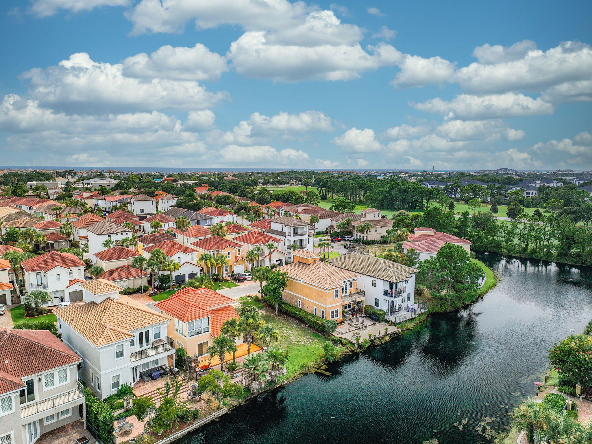 Rare opportunity to own a waterfront lot in Calusa Bay, an exclusive gated community in the heart of Destin. This lot is one of the few remaining undeveloped properties in the neighborhood—and one of the few directly on a neighborhood pond. Lot is located on a dead-end street near the cul-de-sac, offering added privacy. Calusa Bay features a community pool, and a well-maintained, low-density setting. Short-term rentals are not permitted, making it ideal for a full-time residence or second home. Located adjacent to Regatta Bay Golf Course and just minutes from Destin Commons, Legendary Marina, beaches, shopping, and dining. HOA dues are $229 per quarter. A prime location to build your custom coastal home. Don't wait, schedule a preview of the property before it's gone!