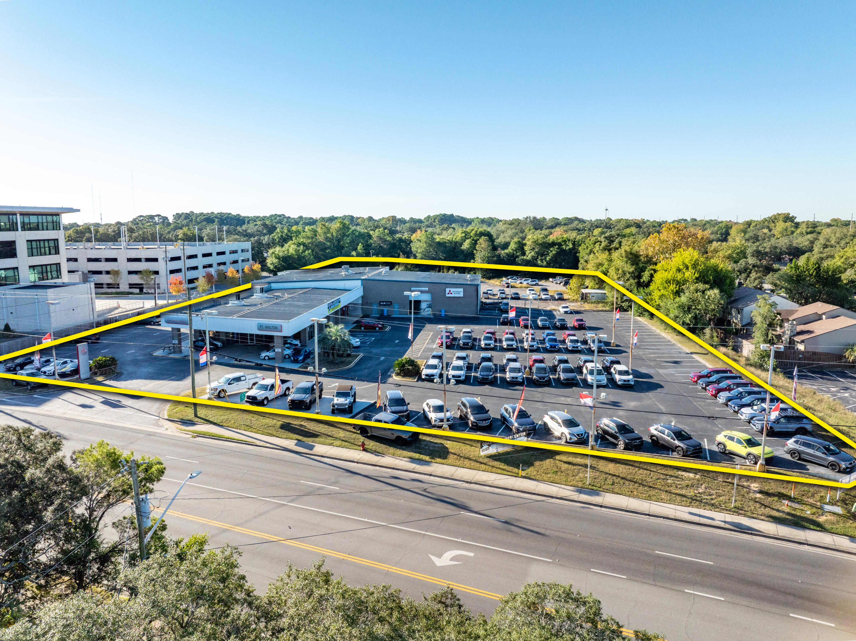 NEW LISTING ★ Prime ±4.40-acre parcel is currently being operated as a Mitsubishi auto dealership.  This high visibility, landmark site, containing an impressive expanse ±308' on Beal Parkway in Fort Walton Beach, Florida is adjacent to the new PenFed Credit Union bank and office building.  Please inquire for further details.  Please do not approach employees and all showings must be scheduled by appointment only; listing broker must accompany all showings.