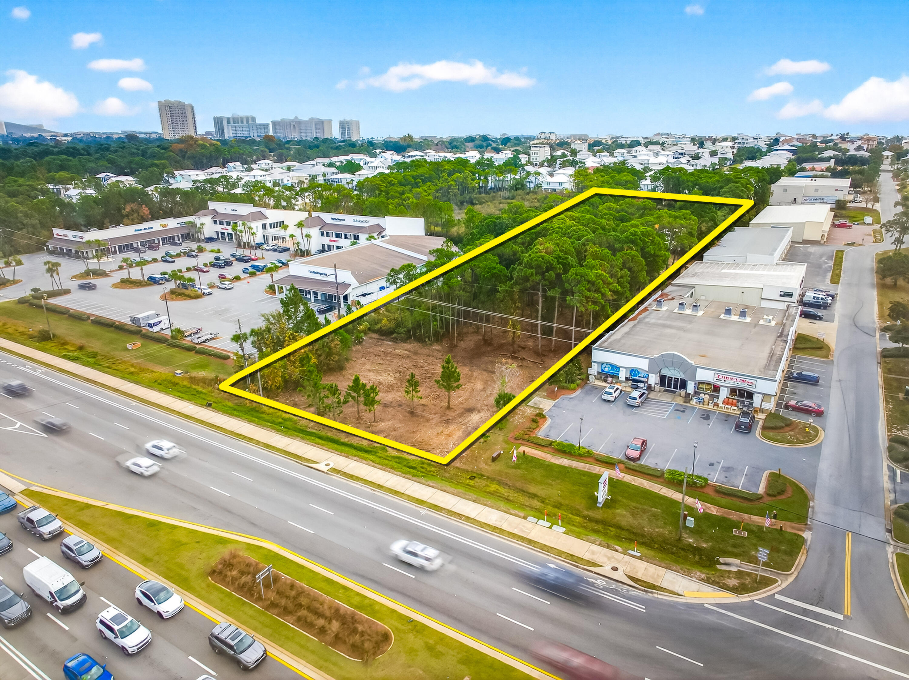 PRICE SIGNIFICANTLY REDUCED!  PARCEL JUST UNDERBRUSHED!  Fantastic vacant commercial parcel located in South Walton County of Miramar Beach, Florida!  Measuring approximately ±125' of Highway 98 frontage and ±1.3 acres, this prime site is centrally located between Destin and Sandestin Golf & Beach Resort, capturing significant visibility from traffic counts of approximately ±50,000 vehicles daily. Future Land Use/Zoning Classification: Residential Preservation.  A recent wetlands assessment & ALTA survey is available.  Please inquire for further details.