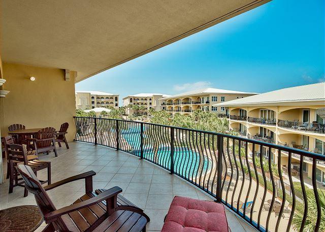 This impressive top floor end unit condo in Adagio is designed for the ultimate beach lifestyle. Located in a prime Gulf-front community in unspoiled Blue Mountain Beach, the complex includes a 8000 Sq Ft Tri Level pool with Fountain and 15-foot diameter hot tub. Adagio has a Gulf Front pool that is heated during the off season. There's an on-site fitness room with state-of-the-art treadmills and weight training equipment, and direct access onto the stunning white sandy beach. New luxury vinyl flooring in all 3 bedrooms and many updated appliances. The kitchen features rich wood cabinets and a full range of stainless appliances beneath cool mottled granite counter-tops.