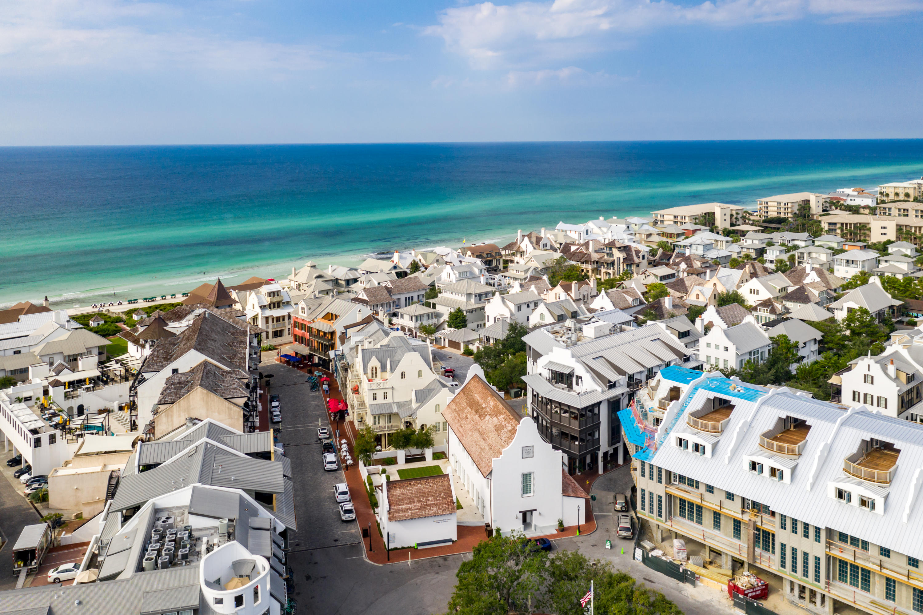 In the heart of Rosemary Beach & just steps from one of the most beautiful white sand beaches in the world, Created by Architect Tim McNamara, The Orleans condominiums exude modern elegance seamlessly wrapped in Old World charm. Exquisitely designed, The Orleans provides a seemless fusion of style, privacy, luxury, security, convenience, and harmony. Stepping into the home, you will find an open concept with elegant waxed Calcutta marble tiled entry, a spacious top of the line kitchen and dining area with custom cabinetry & molding throughout, Caesarstone countertops, Wolf appliances with a Sub-Zero refrigerator.  Enjoy the comfort and elegance of two spacious Master bedroom suites with luxurious ensuite baths, a convenient laundry/utility room, and a generous private bunk area with two comfortable beds. The luxury continues in the ample covered balcony, providing over 550 square feet of outdoor living space for dining, lounging, and relaxing. This impeccably designed condominium comes with a fully furnished interior and outdoor space.